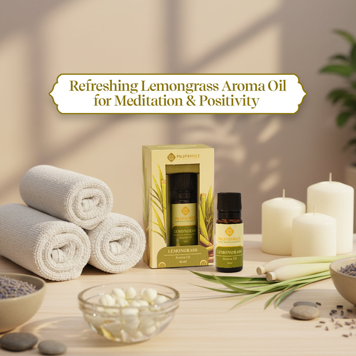 Aroma Oil – Lemon Grass by Pujashree | Sanatana Journey