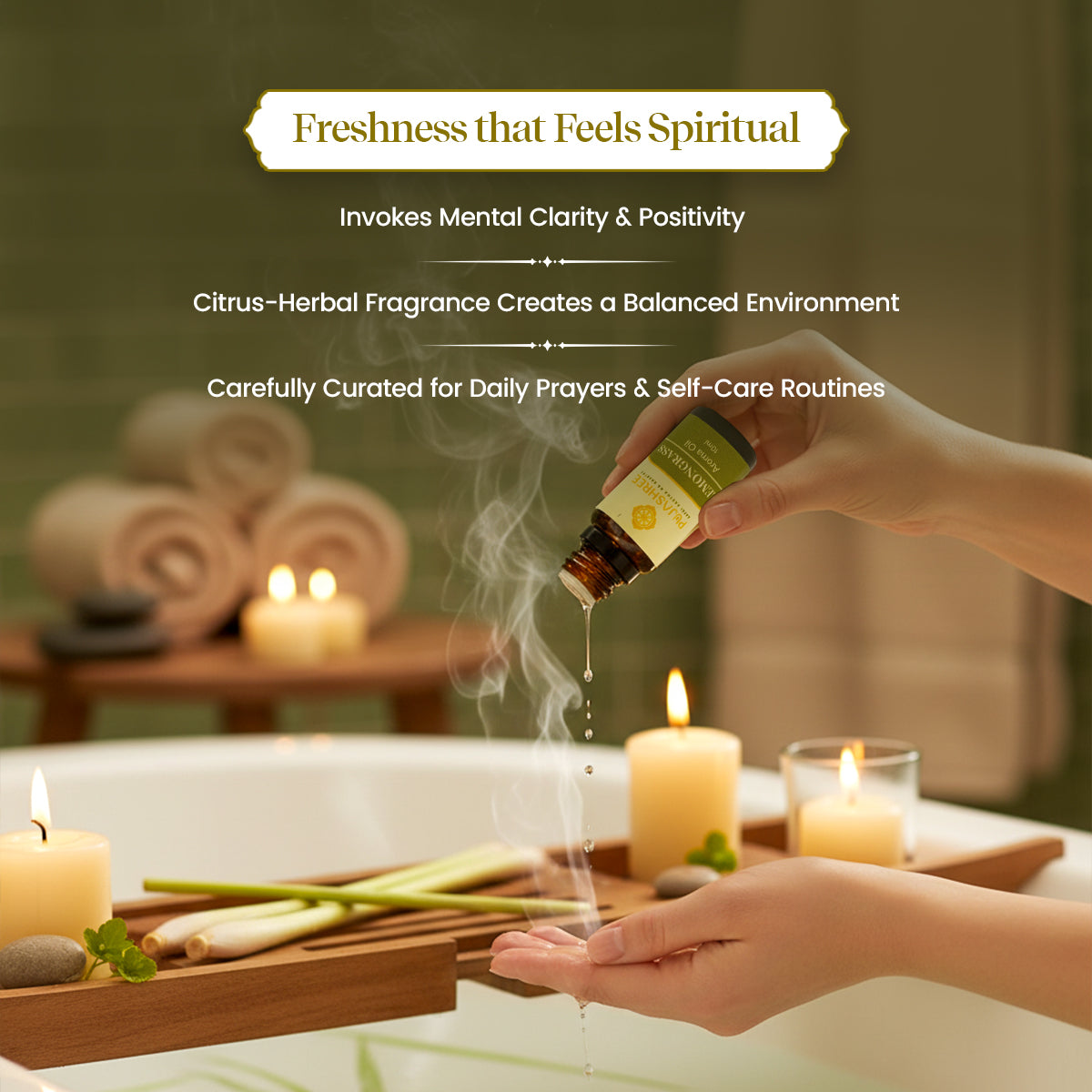 Aroma Oil – Lemon Grass by Pujashree | Sanatana Journey