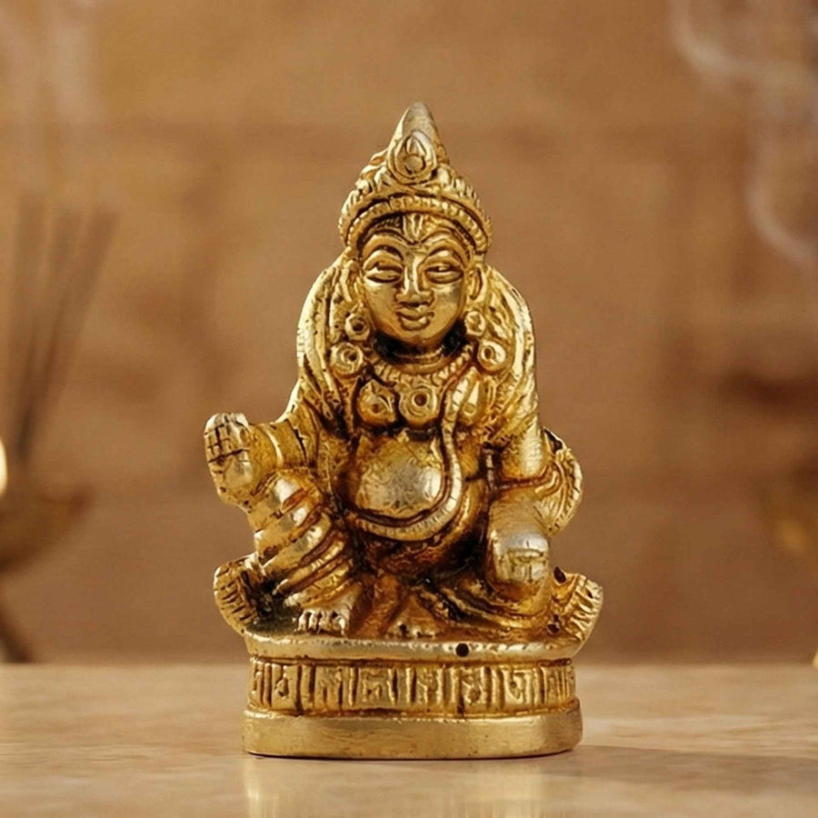 Brass Kuber Ji Idol for Daily Puja and Festive Rituals by Pujashree | Sanatana Journey