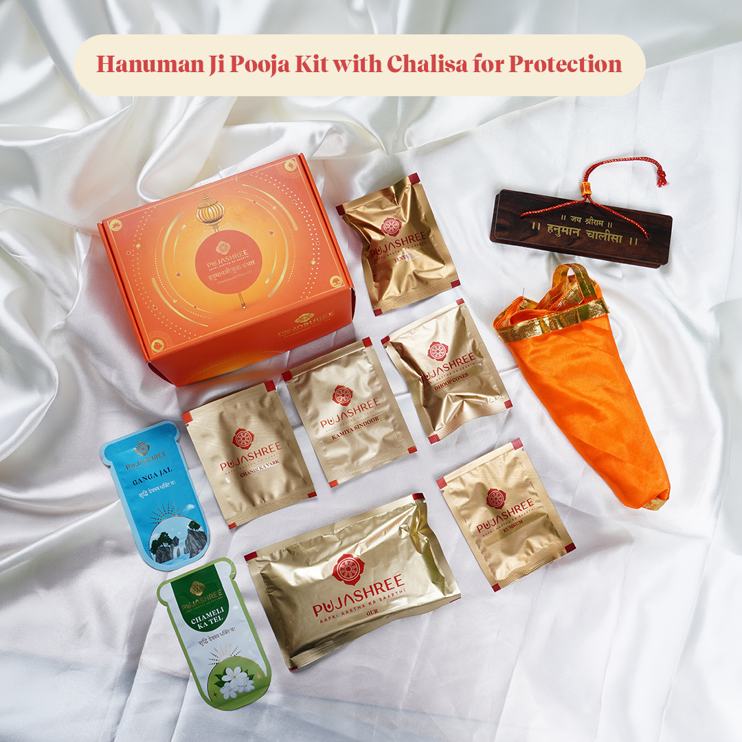 Hanuman Bhakti Combo – Hanuman Ji Puja Kit with Chalisa for Protection by Pujashree | Sanatana Journey