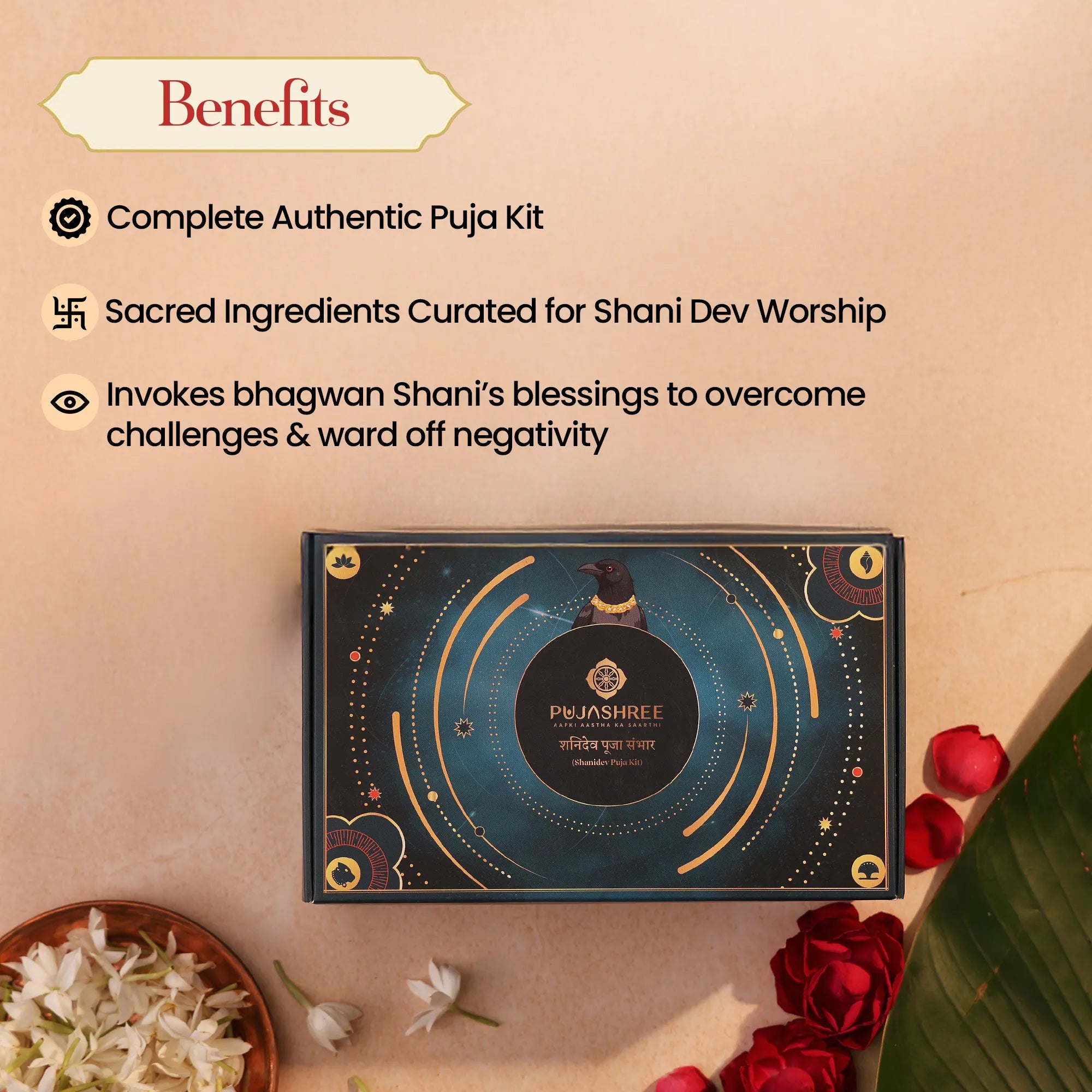 Shanidev Ji Puja Kit – Complete Shani Puja Samagri by Pujashree | Sanatana Journey