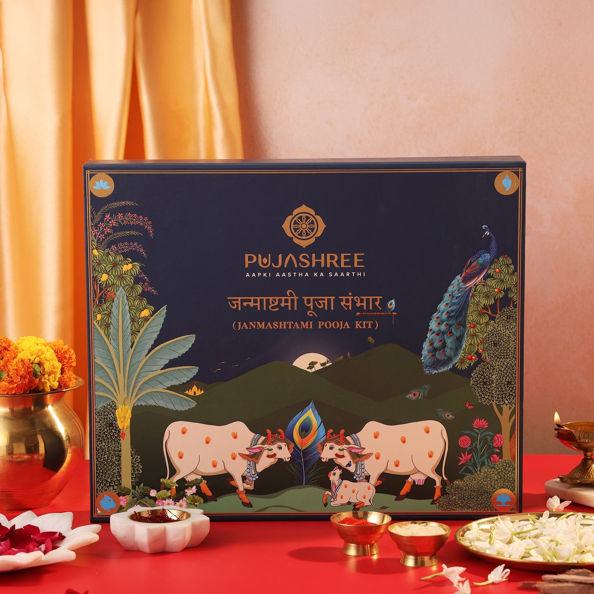 Janmashtami Pooja Kit - Complete Pooja Kit for a Devotional Krishna Janmashtami