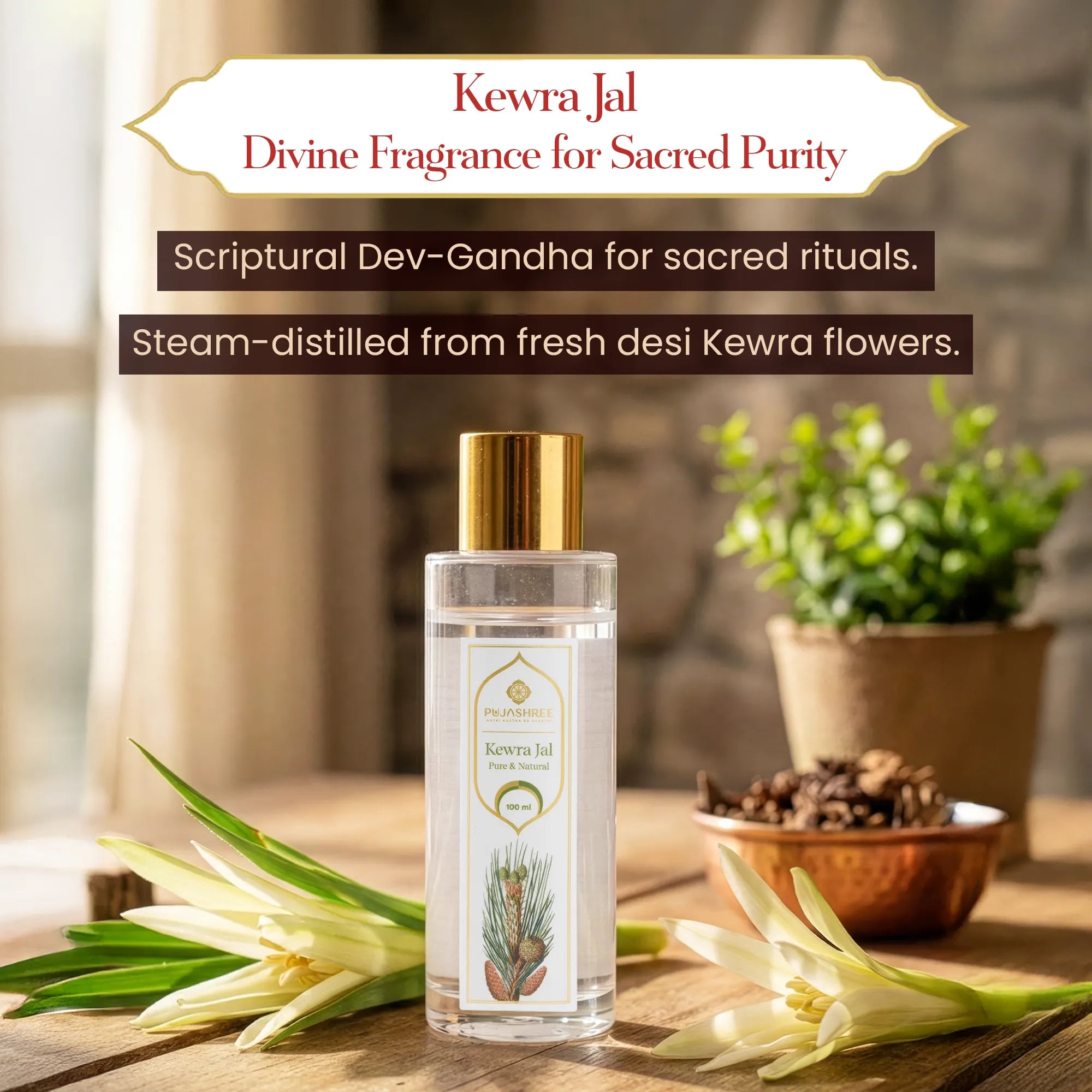 Kewra Jal 100ml by Pujashree | Sanatana Journey