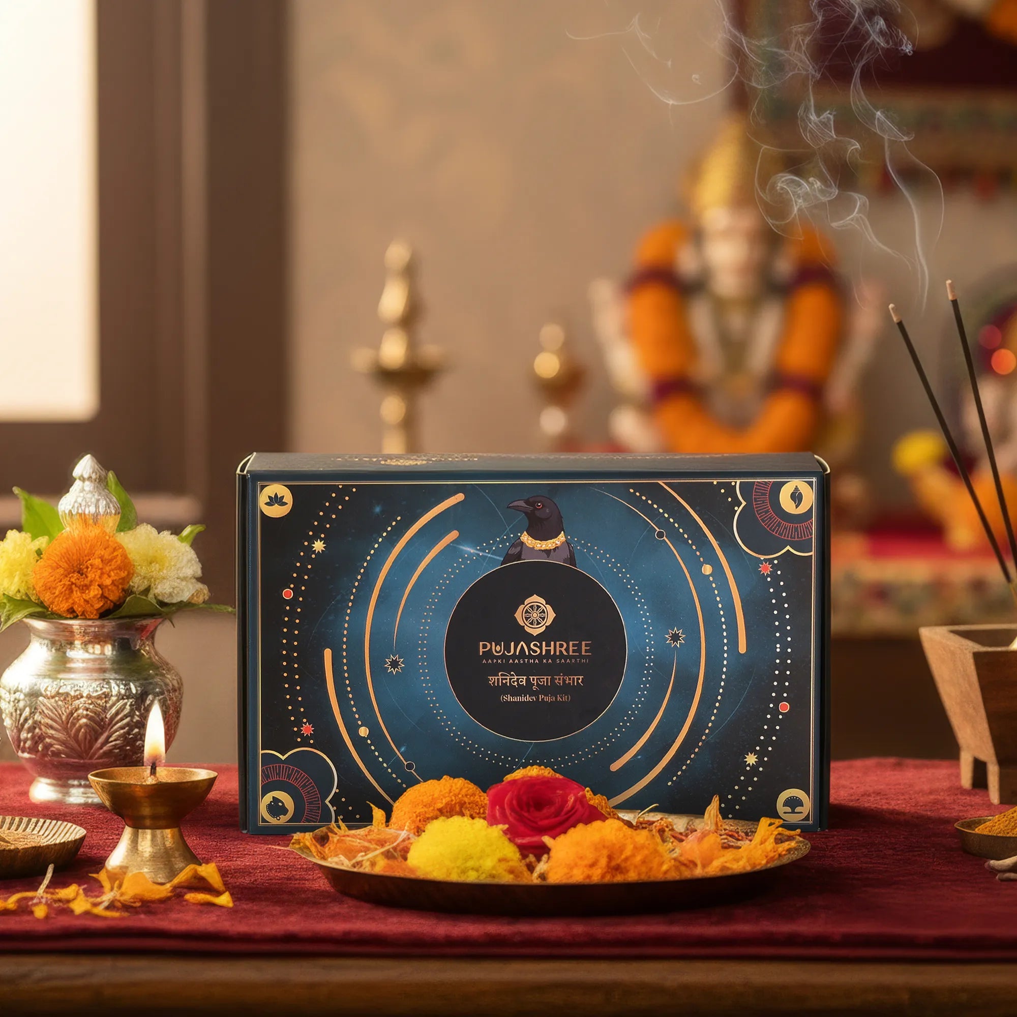 Shanidev Ji Puja Kit – Complete Shani Puja Samagri by Pujashree | Sanatana Journey