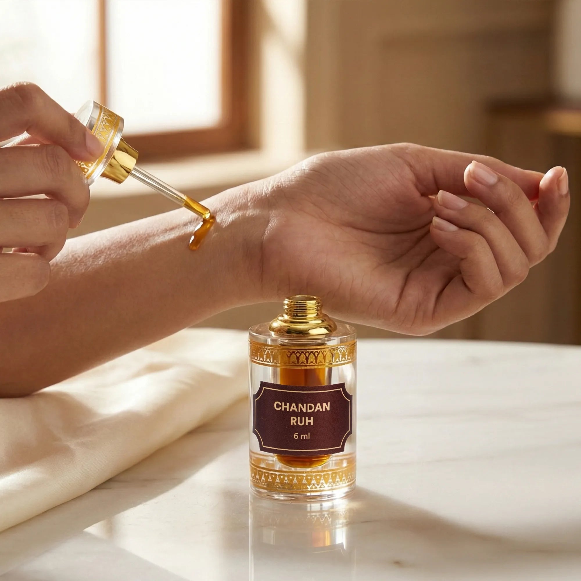 Ruh Itra Chandan 6 ml – The Timeless Essence of Chandan (Sandalwood) by Pujashree | Sanatana Journey