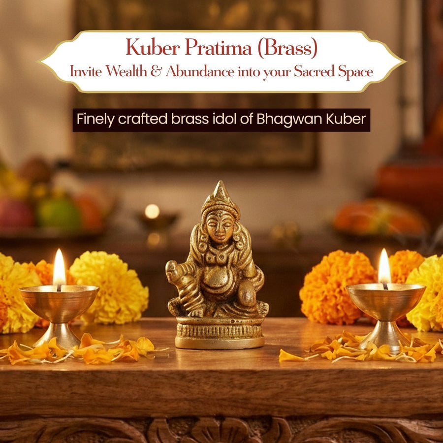 Brass Kuber Ji Idol for Daily Puja and Festive Rituals by Pujashree | Sanatana Journey