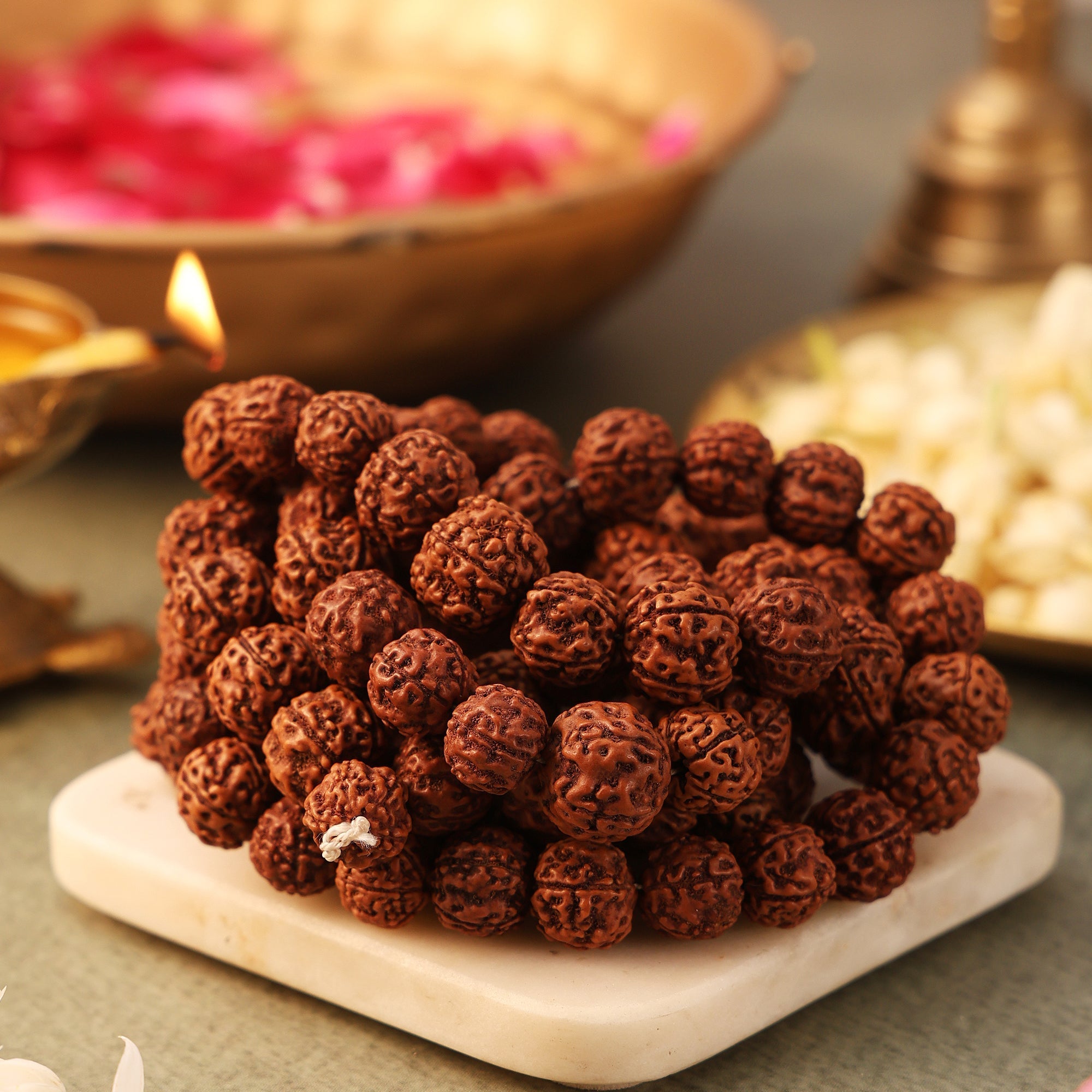 Panchmukhi Rudraksha Mala Medium (13 MM)– For Deep Meditation & Spiritual Power