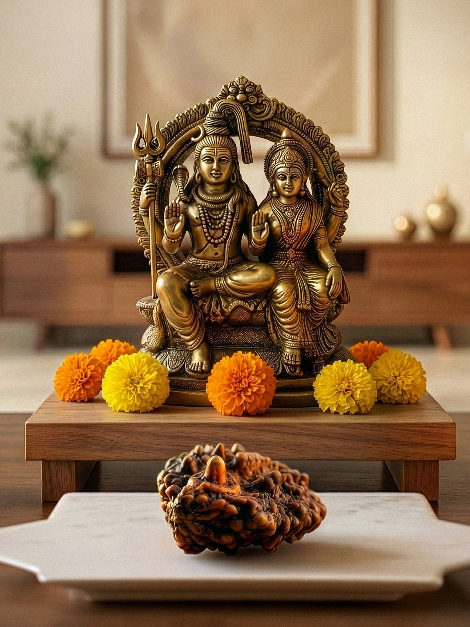 2 Mukhi Shivling Rudraksha for Protection, Peace & Spiritual Growth by Pujashree | Sanatana Journey