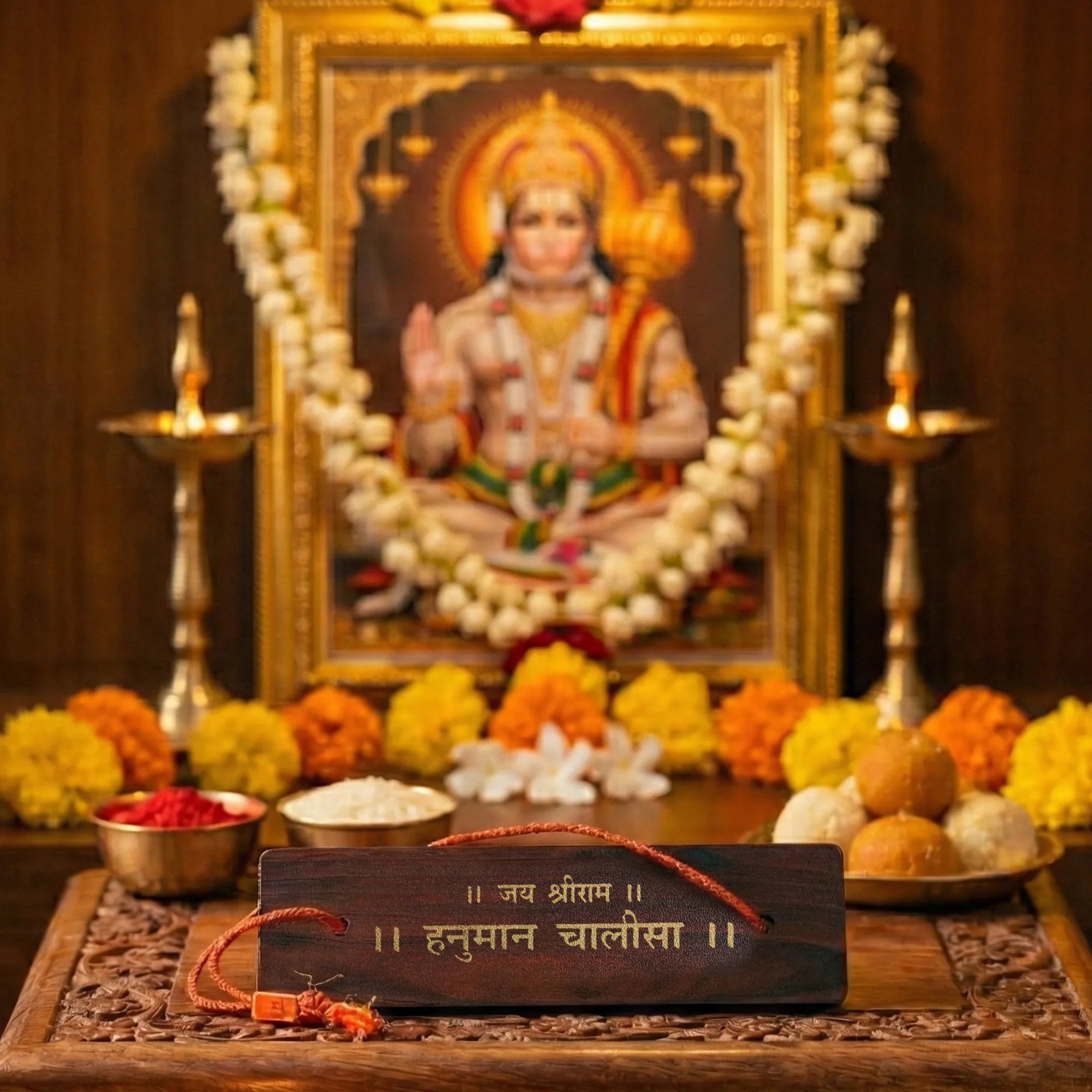 Hanuman Chalisa – Wooden by Pujashree | Sanatana Journey