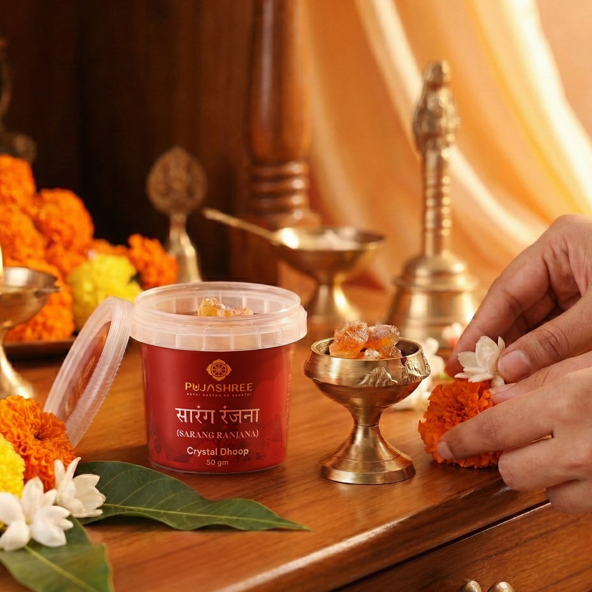 Crystal Dhoop Sarang Ranjana 50 gm by Pujashree | Sanatana Journey