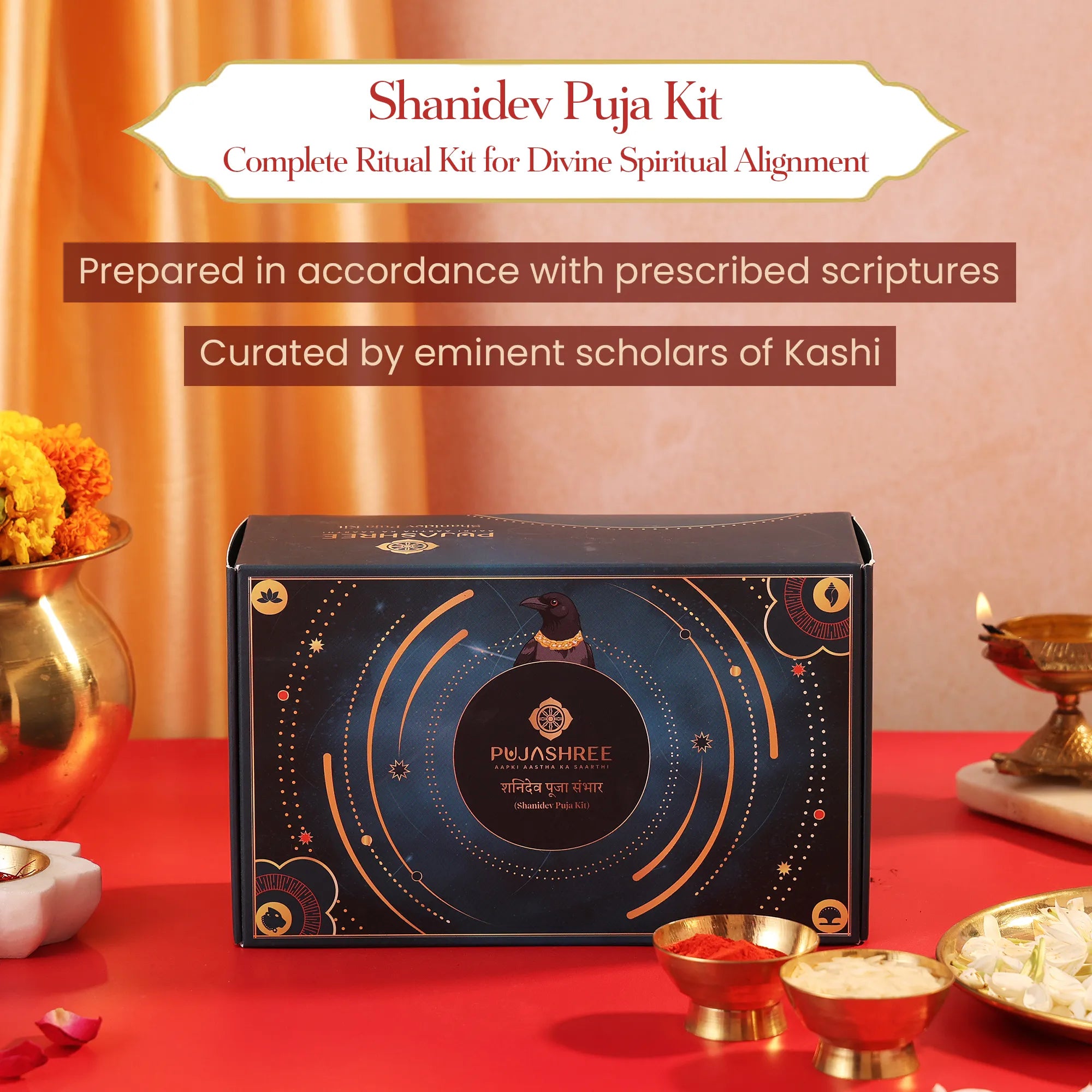 Shanidev Ji Puja Kit – Complete Shani Puja Samagri by Pujashree | Sanatana Journey