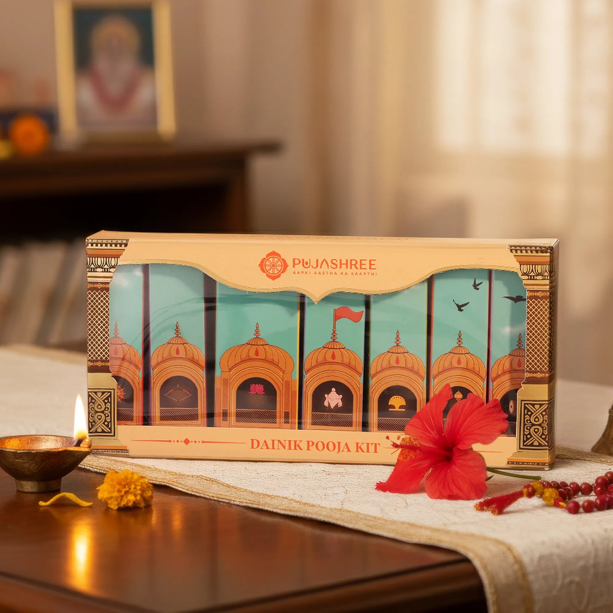 Dainik Puja Kit - Complete 7-Day Pooja Samagri for Each Day's Deity for Home or Travel