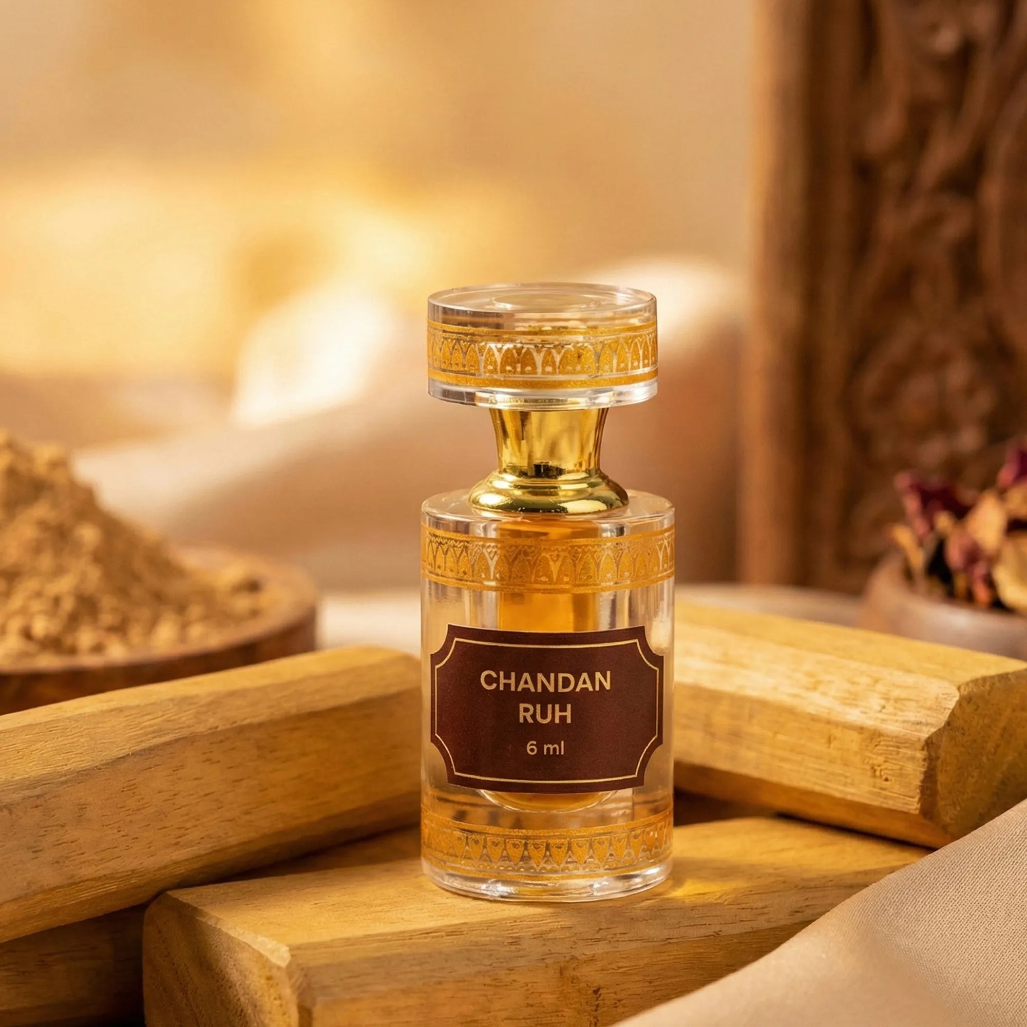 Ruh Itra Chandan 6 ml – The Timeless Essence of Chandan (Sandalwood) by Pujashree | Sanatana Journey
