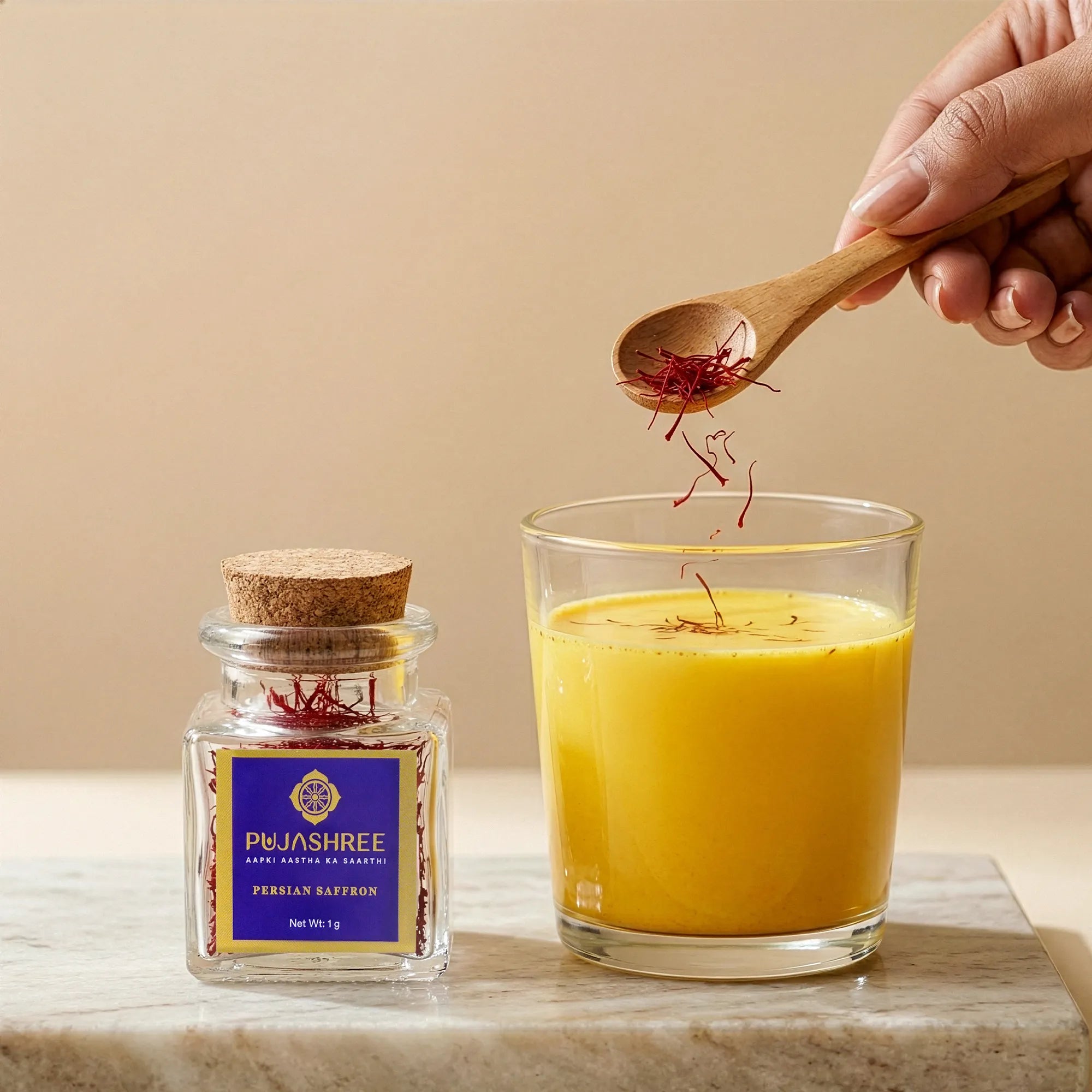 Persian Saffron (1 g) – Premium Aroma, Purity & Ayurvedic Goodness by Pujashree | Sanatana Journey