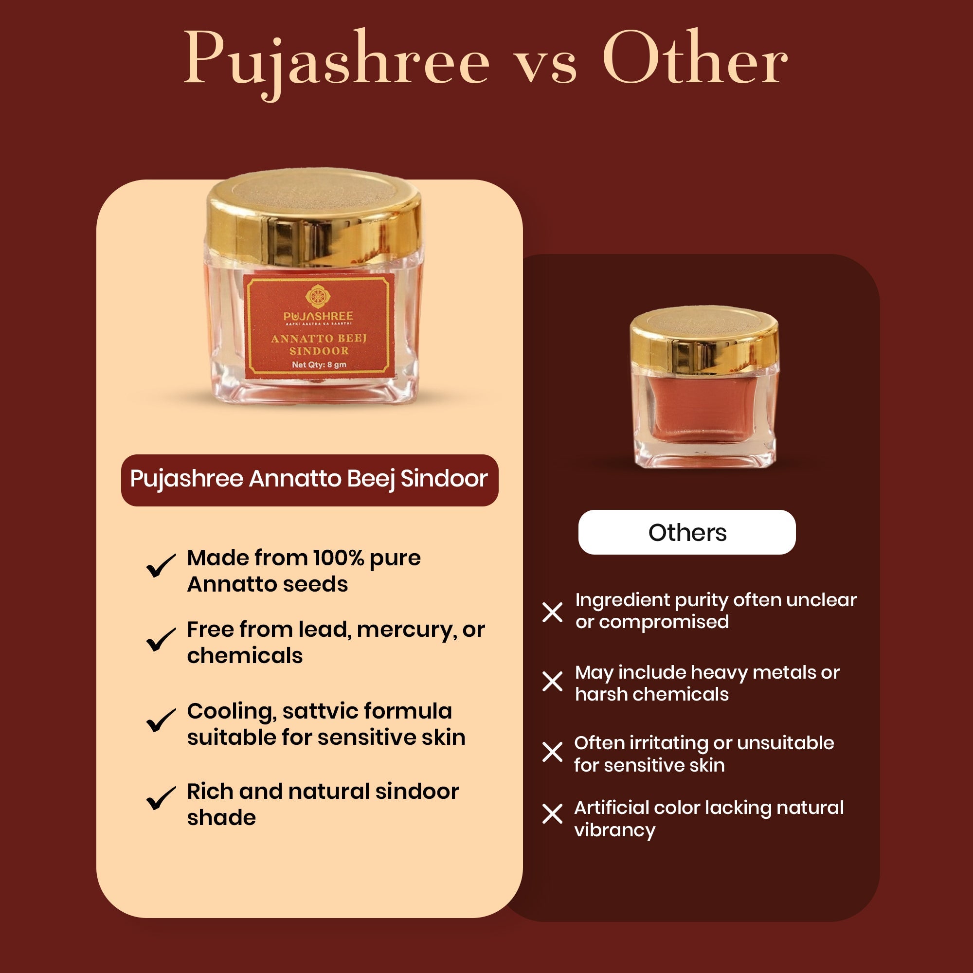 Annatto Beej Sindoor 8 gm (Pack of 2) by Pujashree | Sanatana Journey
