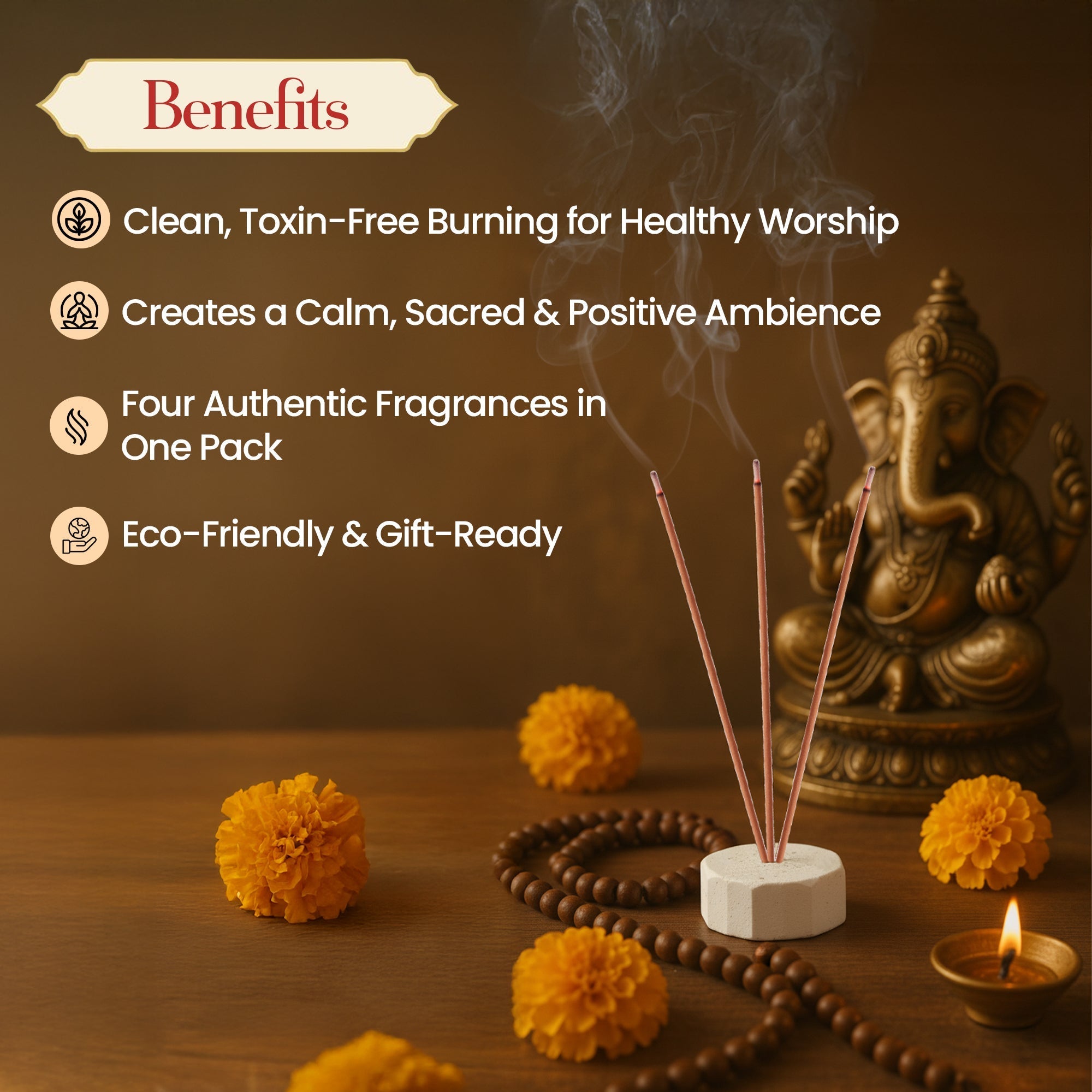 Pujashree Bambooless Agarbatti (Pack of 4) - Pure Aroma for Pooja & Peace