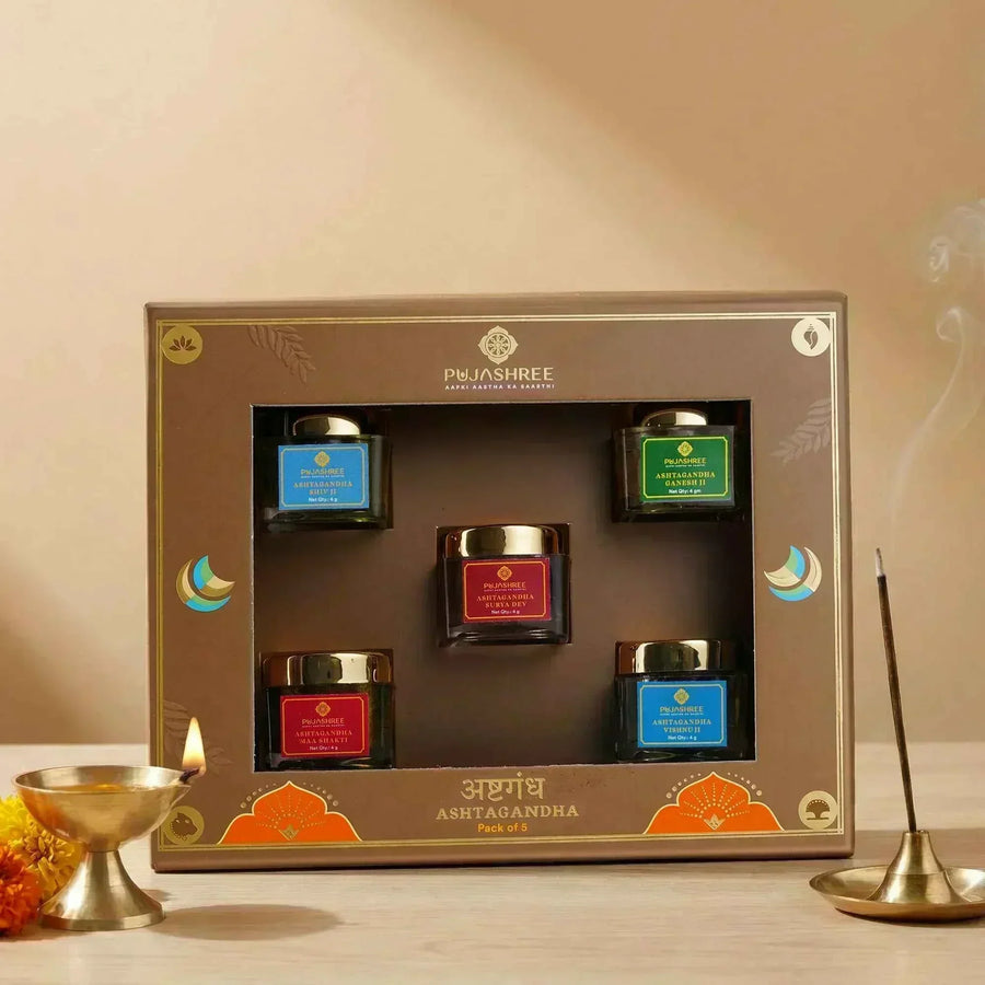 Ashtagandha Panchdev Pack (Set of 5) by Pujashree | Sanatana Journey