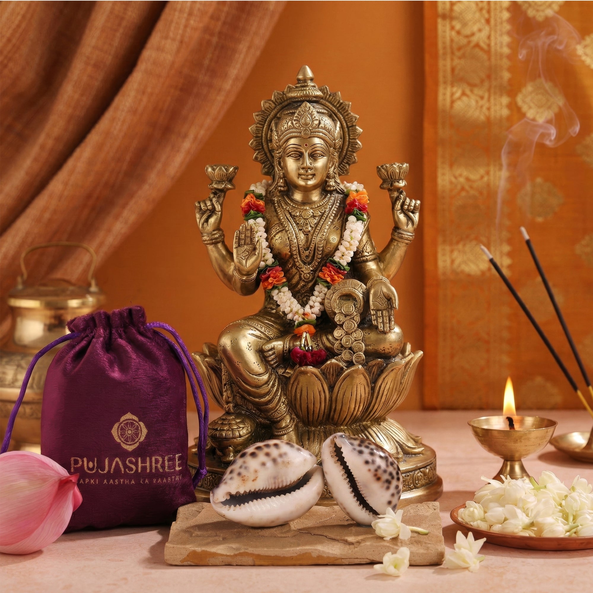 Laxmi Kauri – Sacred Symbol of Prosperity & Protection by Pujashree | Sanatana Journey