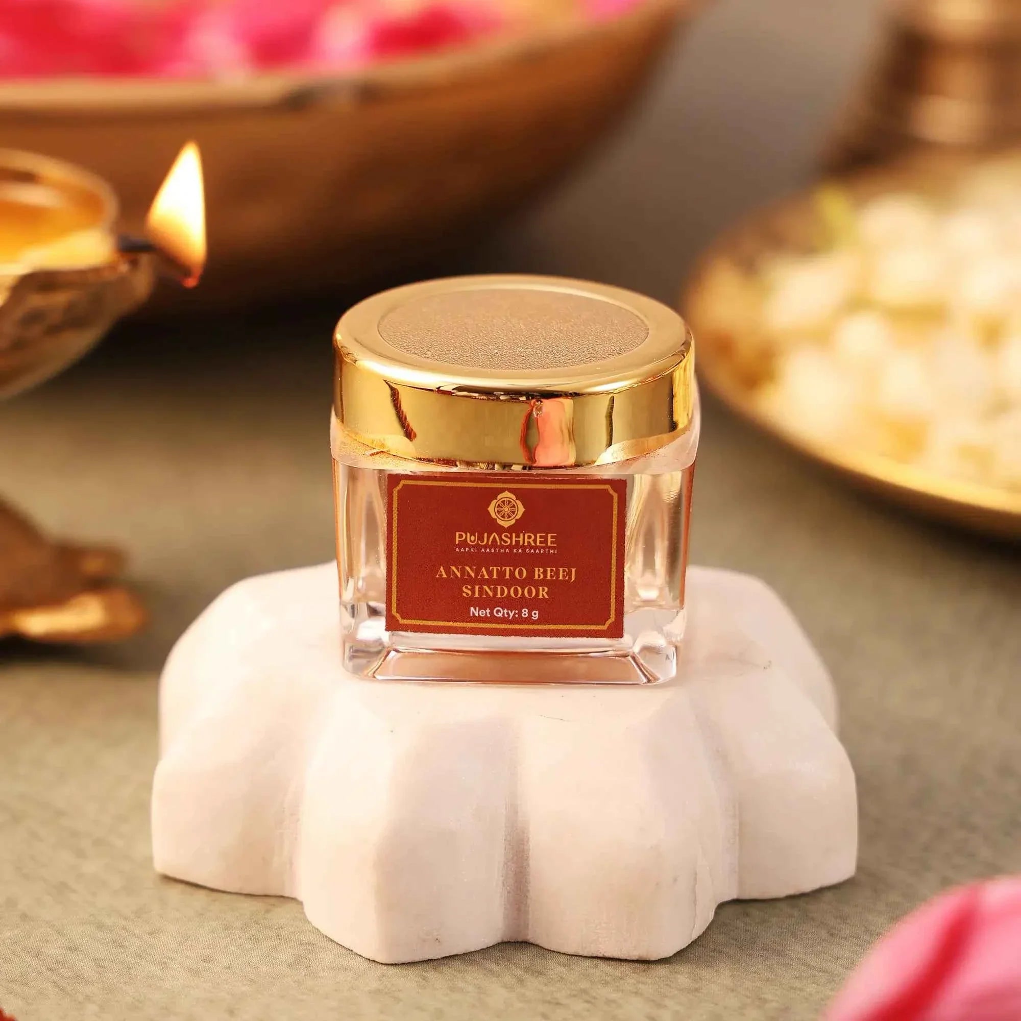 Annatto Beej Sindoor 8 gm (Pack of 2) by Pujashree | Sanatana Journey