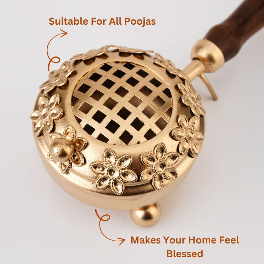 Brass Loban Lamp for Pooja