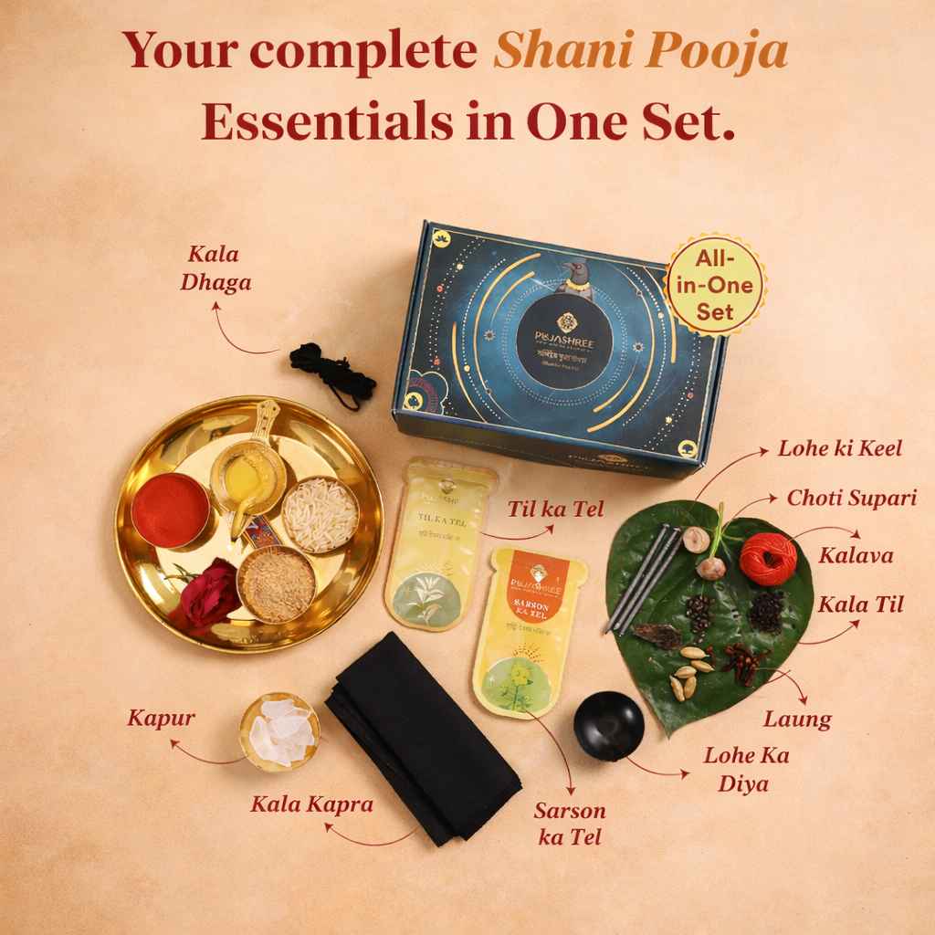 Shanidev Ji Puja Kit – Complete Shani Puja Samagri by Pujashree | Sanatana Journey