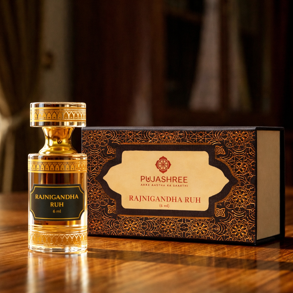 Rajnigandha Ruh Itra 6ml – A Luxurious Symphony of Tuberose by Pujashree | Sanatana Journey