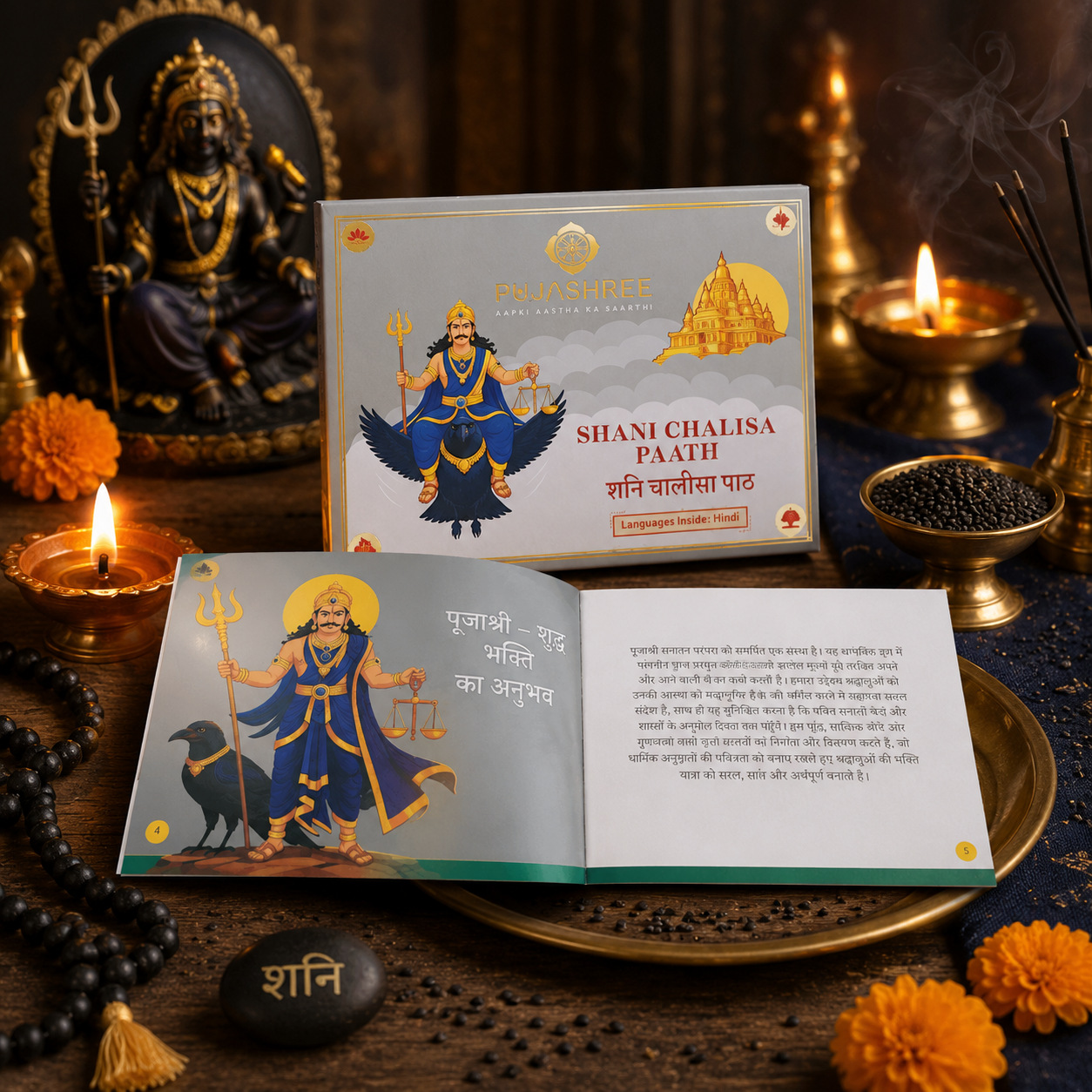 Shree Shani Chalisa Book | Shani Chalisa Paath by Pujashree | Sanatana Journey