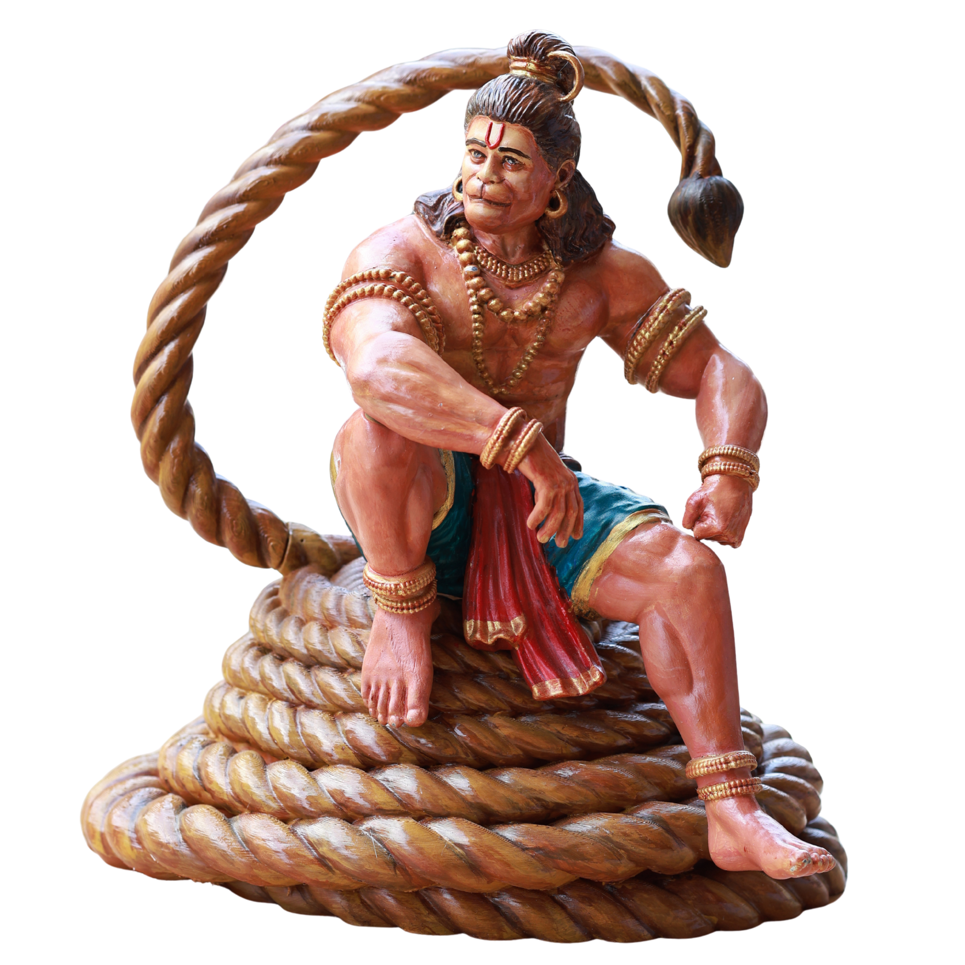 Hand-painted Hanuman Ji collectible inspired by the Ramayana
