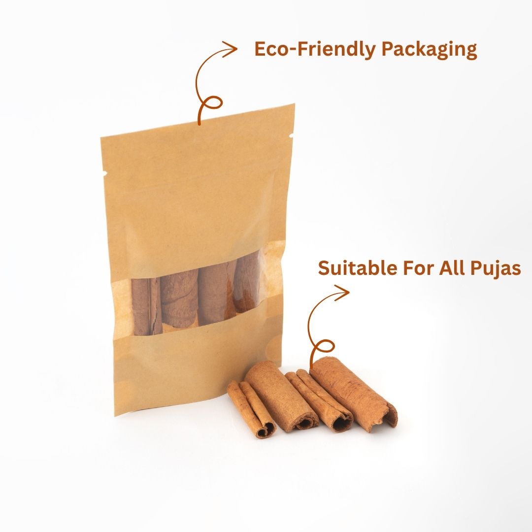 Cinnamon Sticks (Pure Ceylon Dalchini) – For Pooja & Wellness (30g)