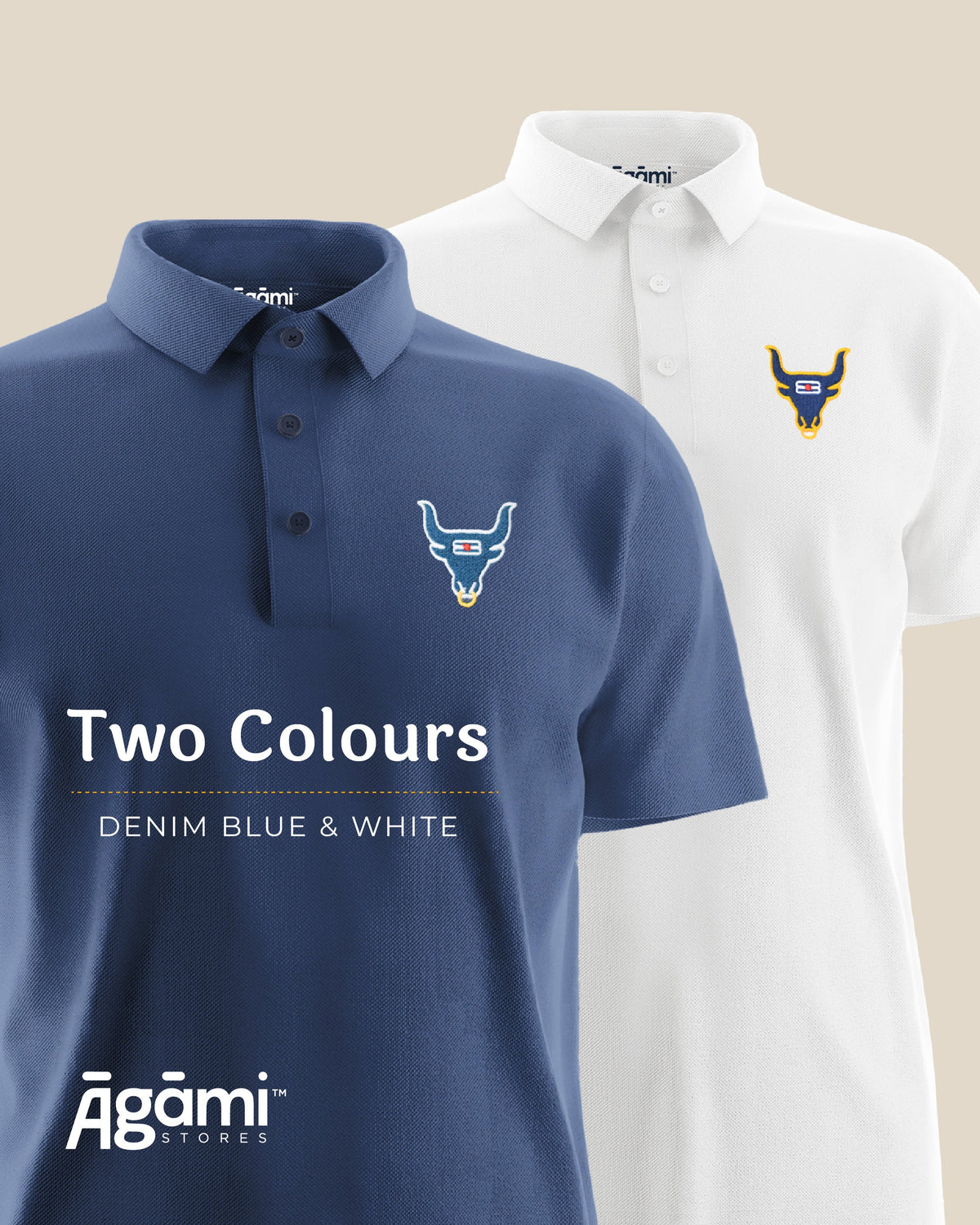 Shiva Nandi Polo T-Shirt - Denim Blue