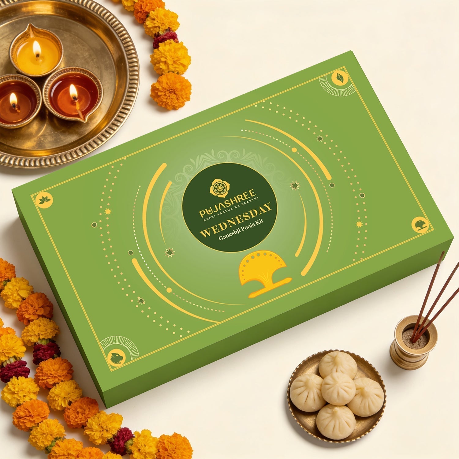 शुभ अनुष्ठानों के लिए संपूर्ण गणेश जी पूजा किट