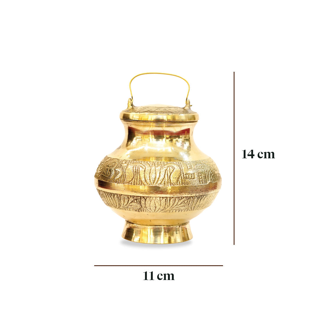 Pure Brass Gangajali Lota – Sacred Water Vessel for Worship & Rituals by Pujashree | Sanatana Journey