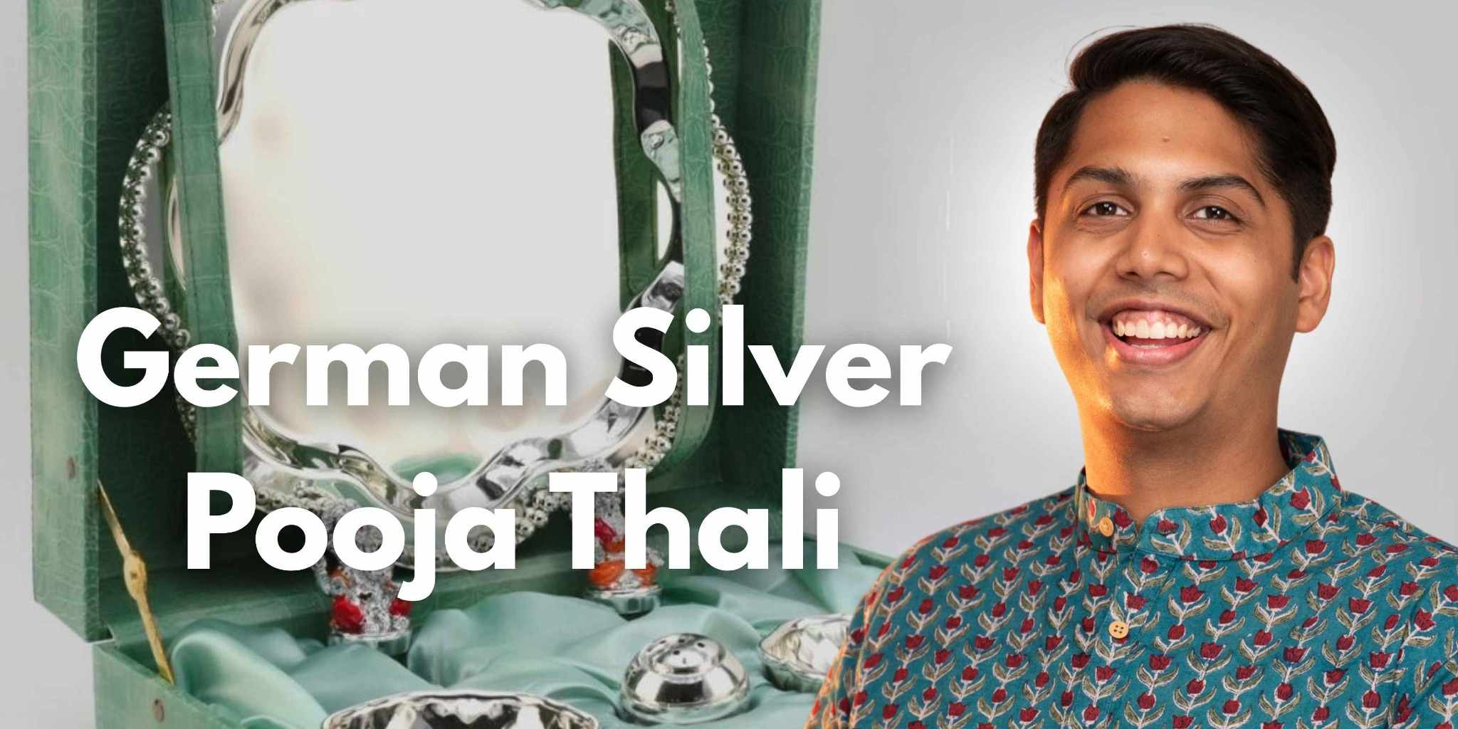 German Silver Pooja Thali