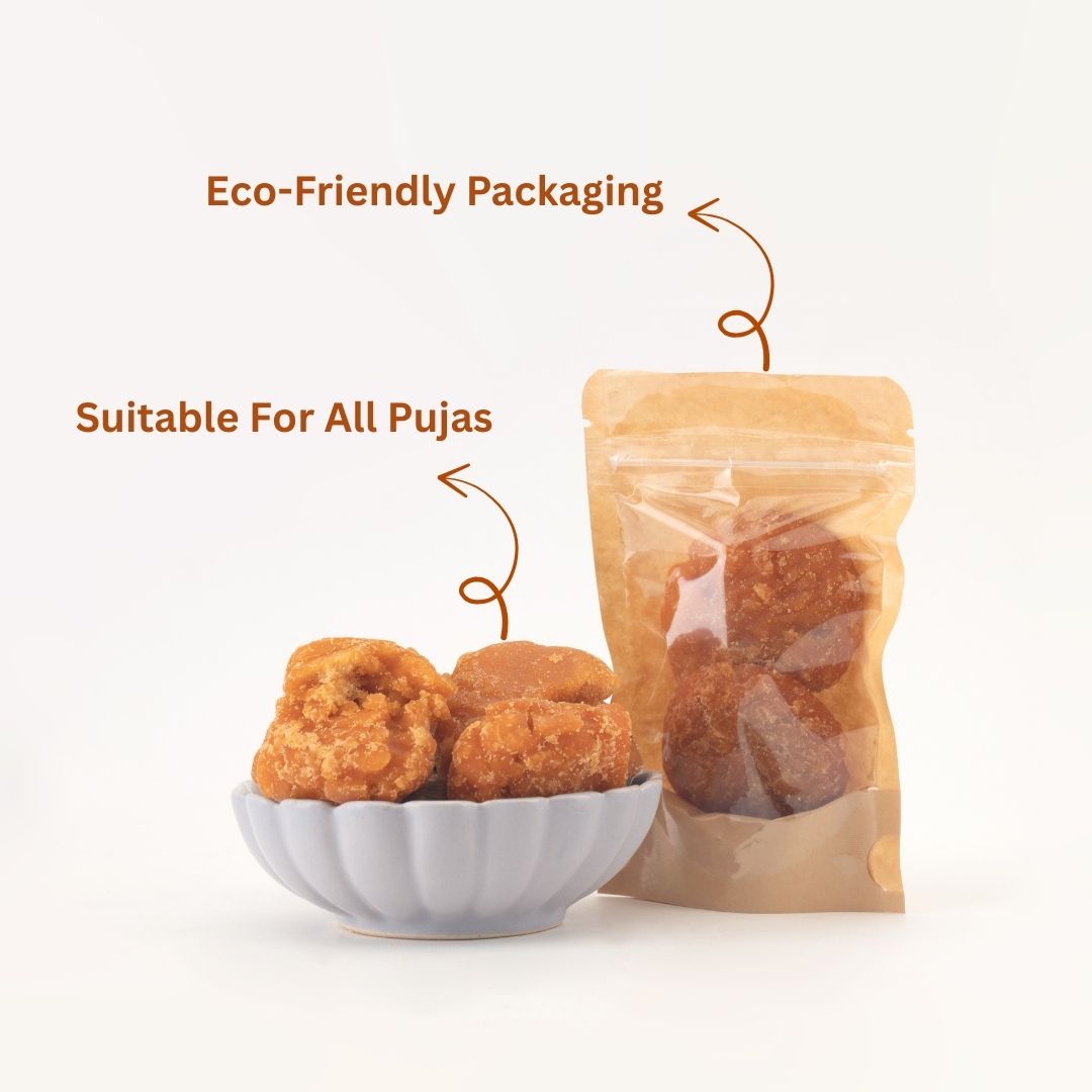 Gud (Organic) – Jaggery Cubes Small For Pooja & Health (100g)