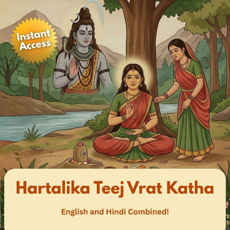 Hartalika Teej Vrat Katha eBook cover – Complete Shiva-Parvati nirjala fast guide for marital bliss