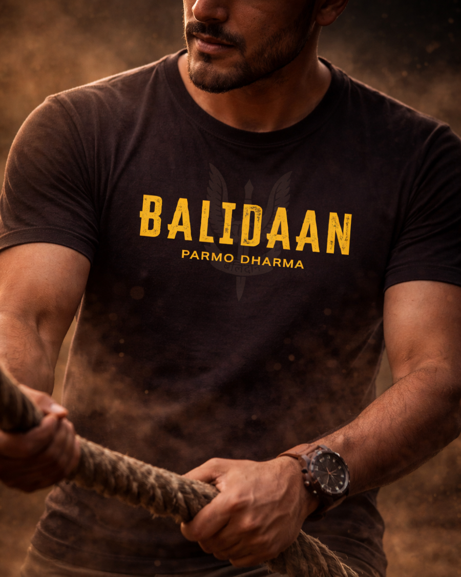 Balidaan Parmo Dharma - Black | Regular Fit