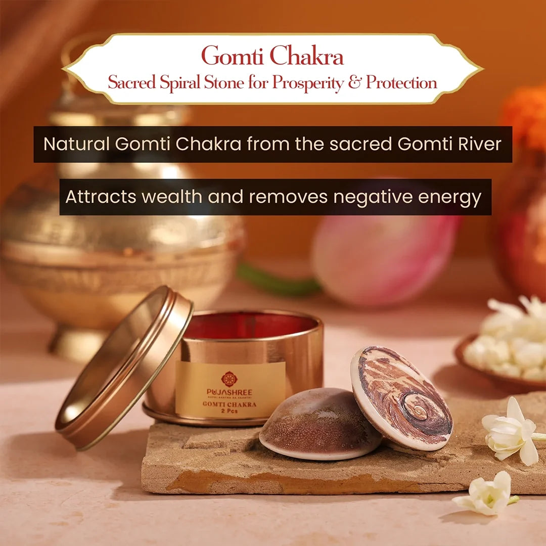 Kuber Dhanyog Combo – Kuber Stone & Gomti Chakr for Wealth & Prosperity by Pujashree | Sanatana Journey