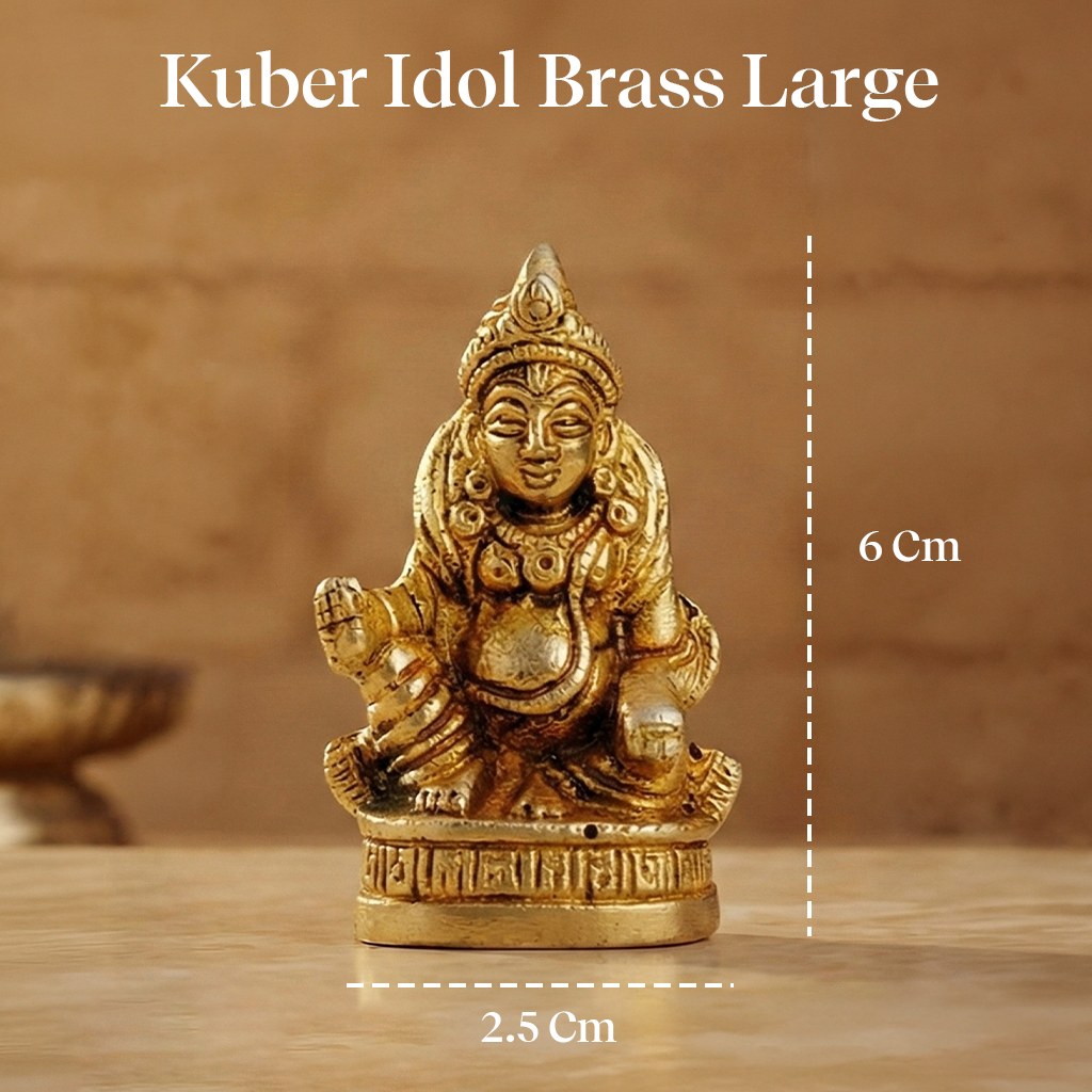 Brass Kuber Ji Idol for Daily Puja and Festive Rituals by Pujashree | Sanatana Journey