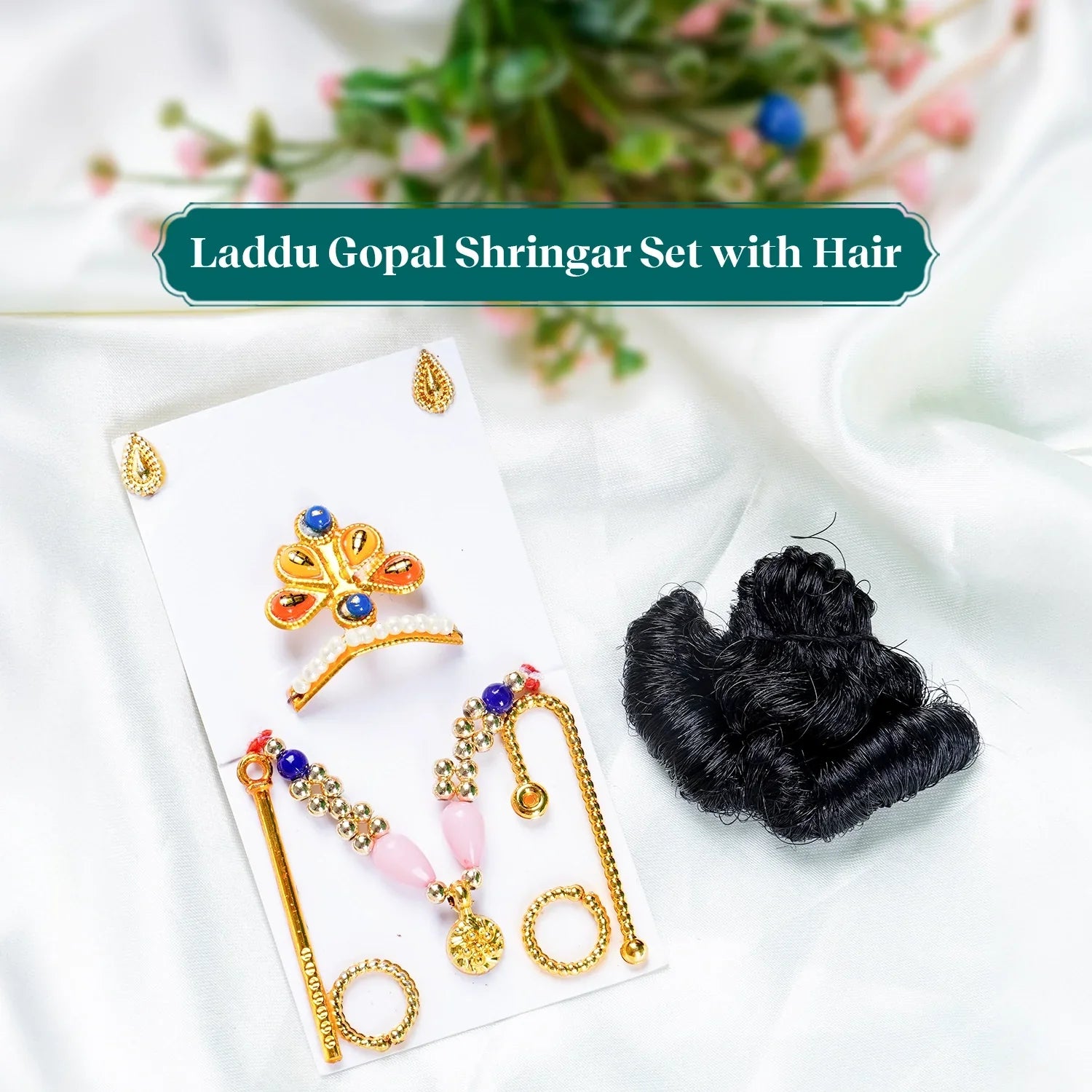 Laddu Gopal Shringar Set with Hair