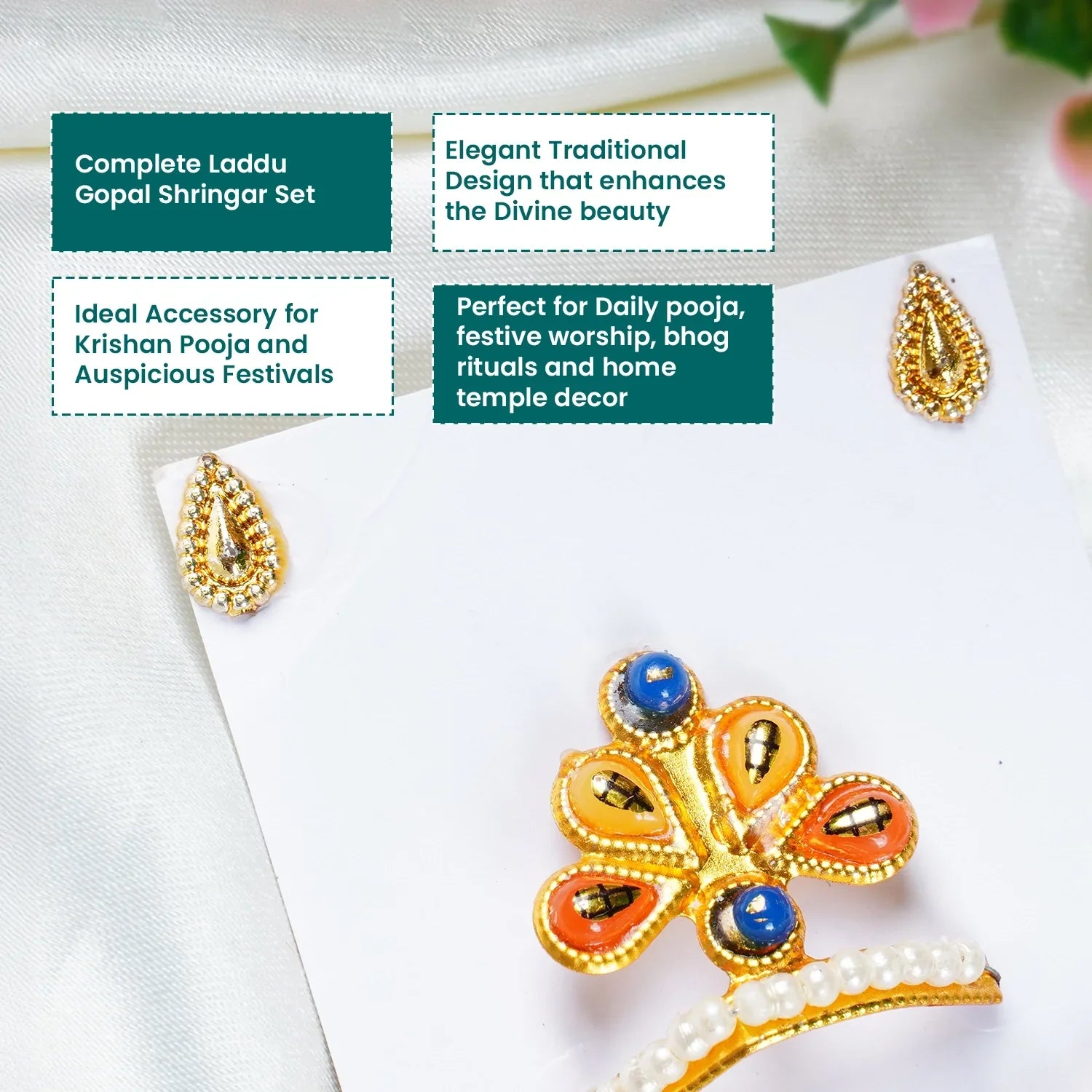 Laddu Gopal Shringar Set with Hair