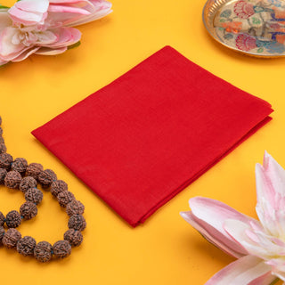Lal Kapda | Red Cotton Cloth for Pooja | 1.25 Meter