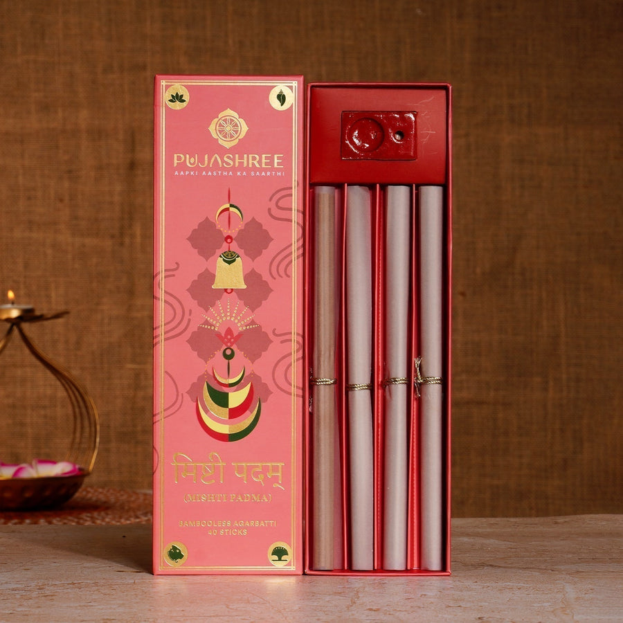 Mishti Padma Bambooless Agarbatti – Divine Fragrance for Peaceful Puja & Elevated by Pujashree | Sanatana Journey
