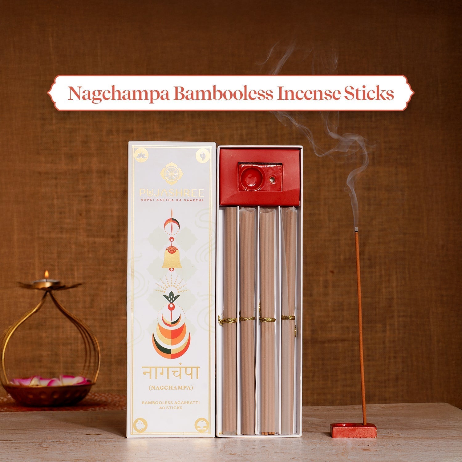 Nagchampa Bambooless Agarbatti – Sacred Aroma for Deep Devotion & Positive Vibes