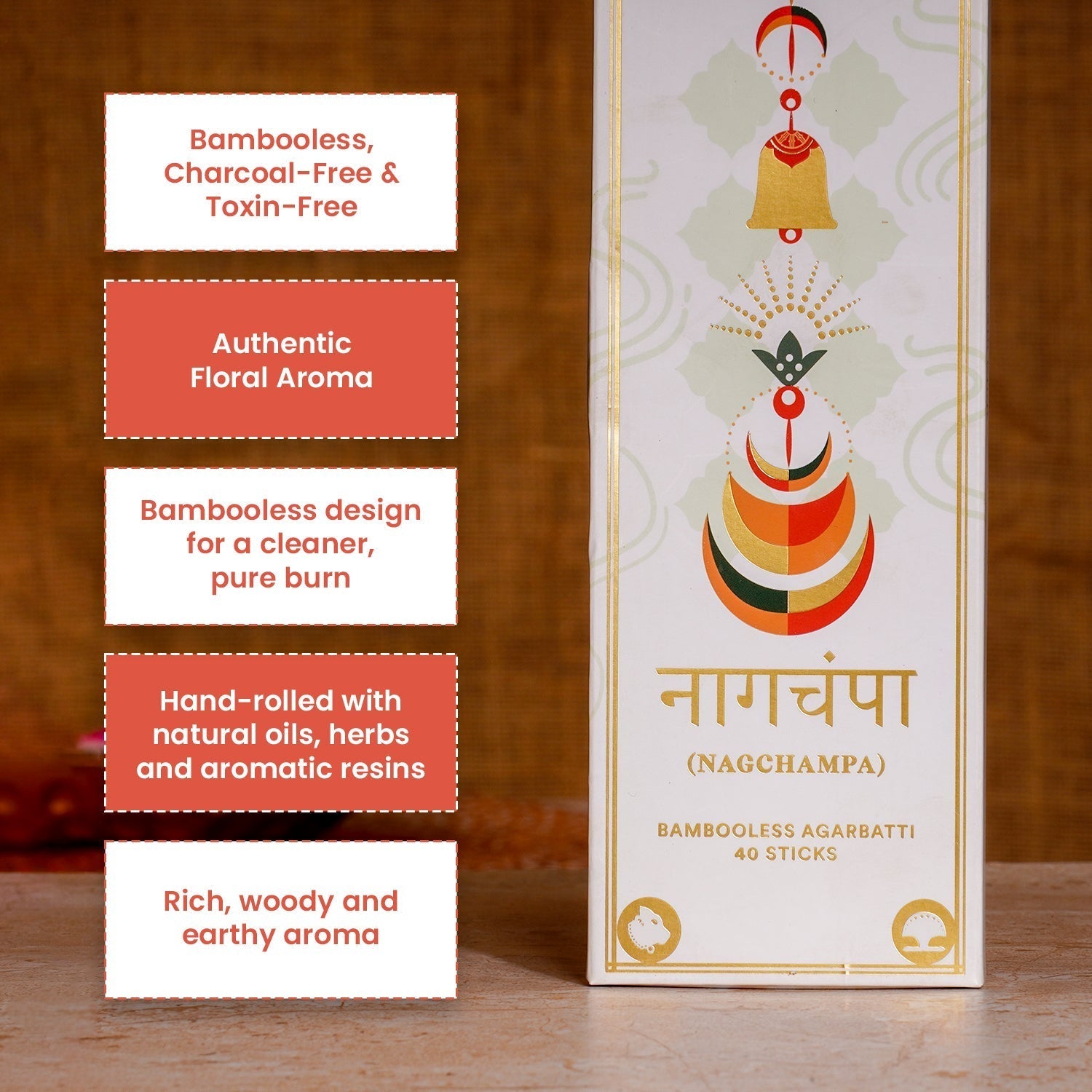 Nagchampa Bambooless Agarbatti – Sacred Aroma for Deep Devotion & Positive Vibes