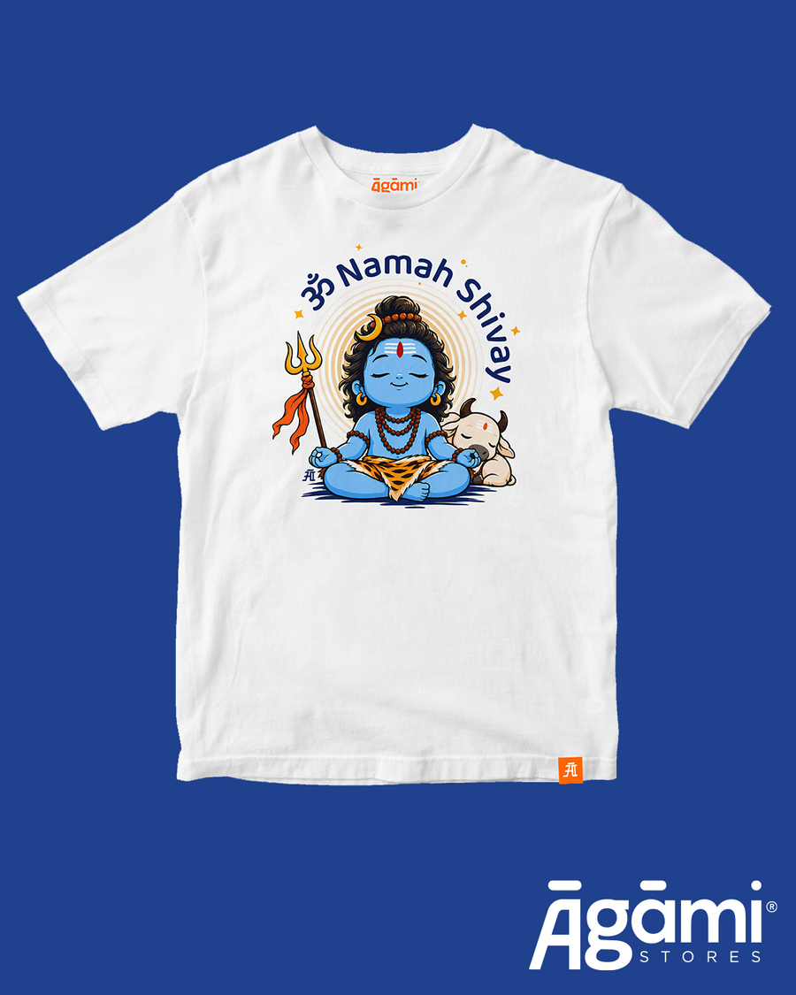 Om Namah Shivay Kids' T-Shirt - White