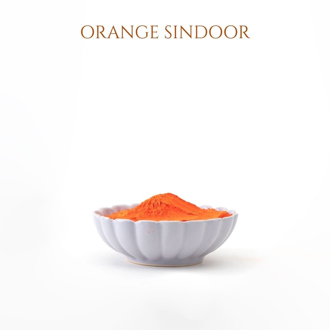 Orange sindoor powder