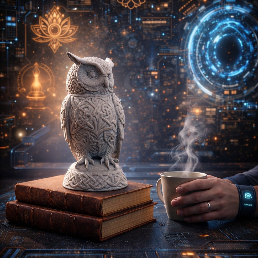 Lakshmi owl figurine for home and office decor