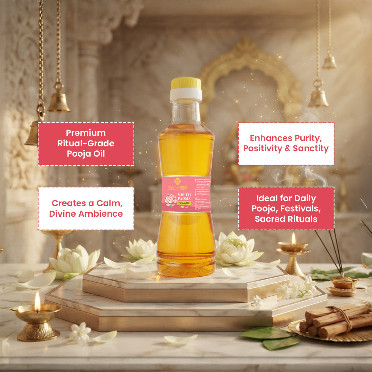 Mishti Padma Puja Oil by Pujashree | Sanatana Journey