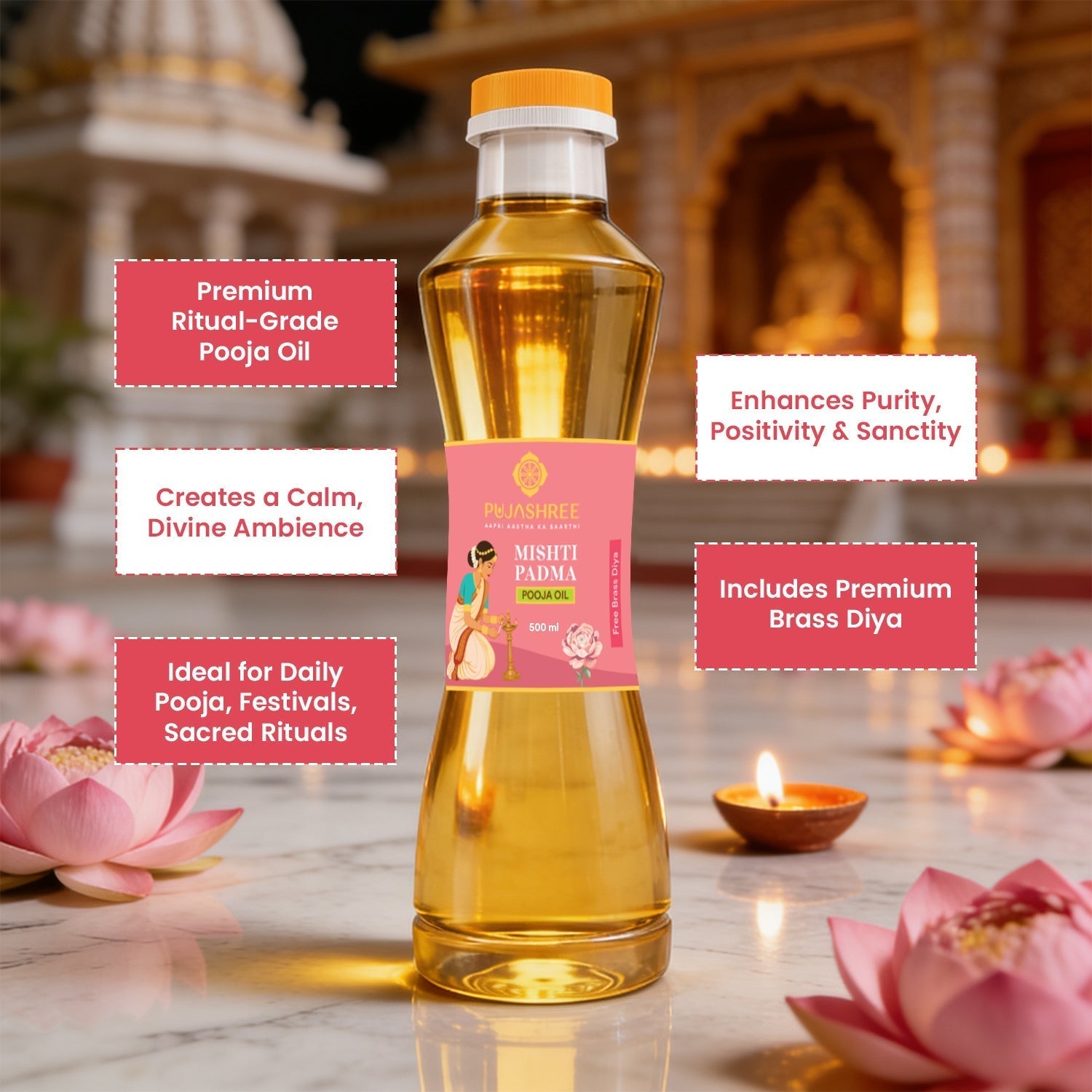 Mishti Padma Puja Oil by Pujashree | Sanatana Journey