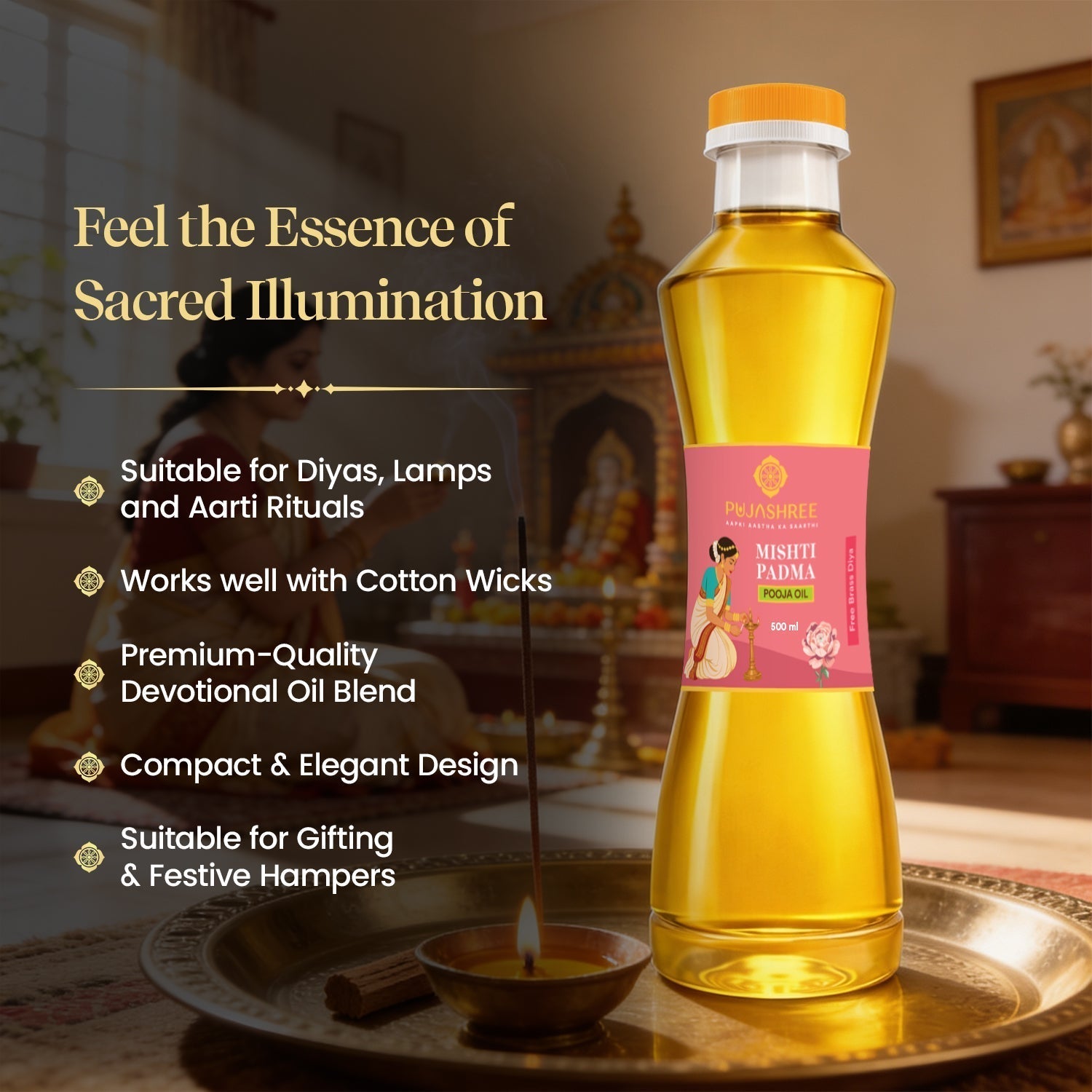 Mishti Padma Puja Oil by Pujashree | Sanatana Journey
